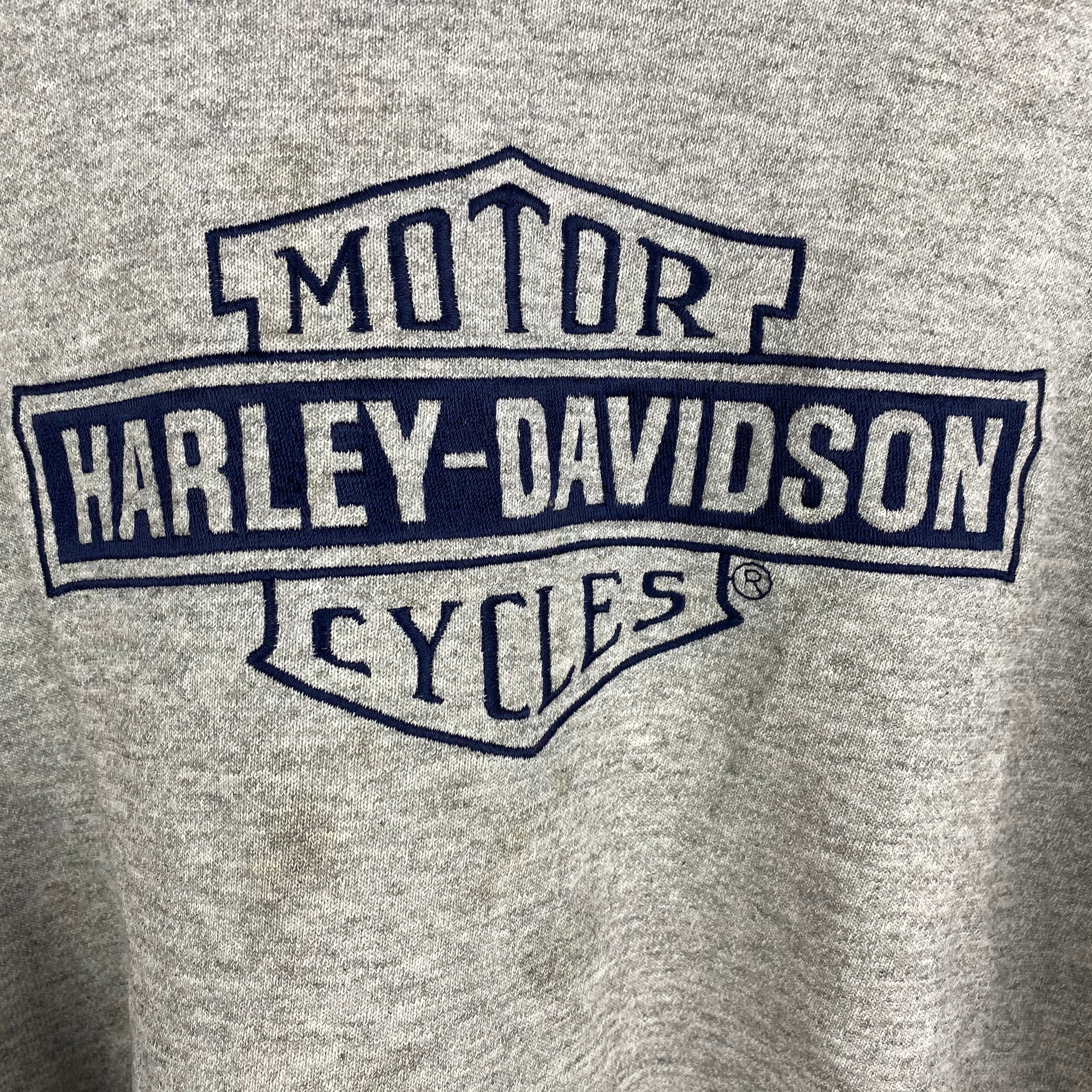 Embroidered Harley crewneck