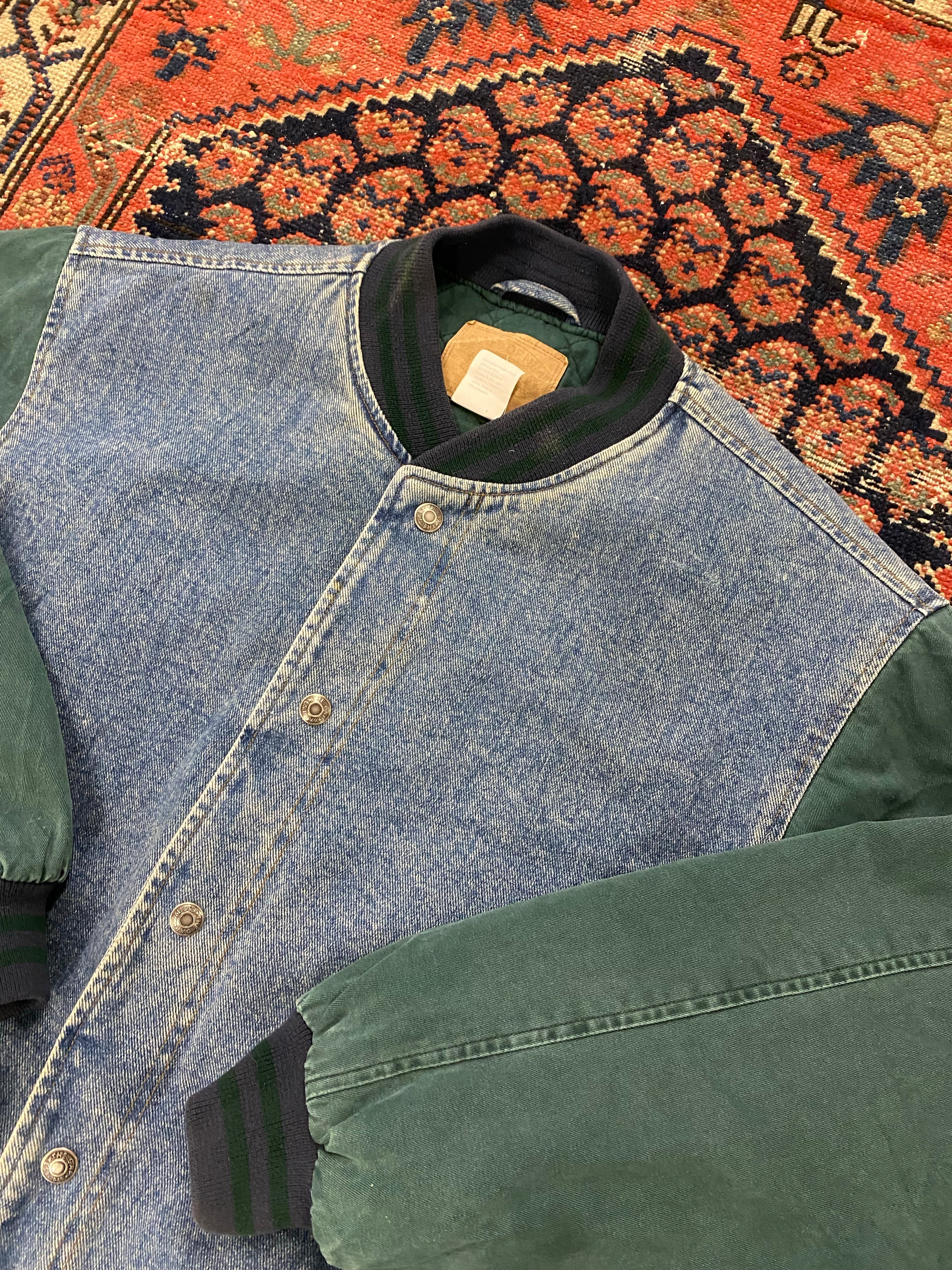 Vintage Bomber Denim Jacket - S