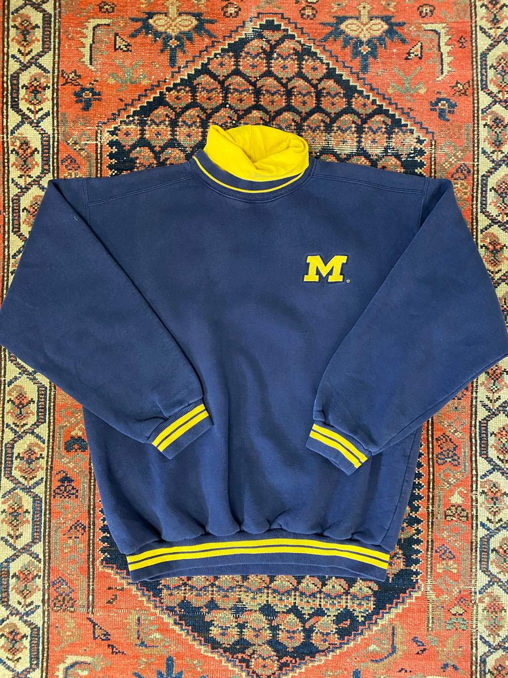 Vintage Michigan Turtleneck Crewneck - M