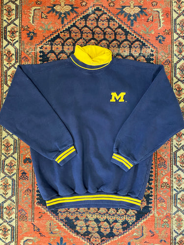 Vintage Michigan Turtleneck Crewneck - M