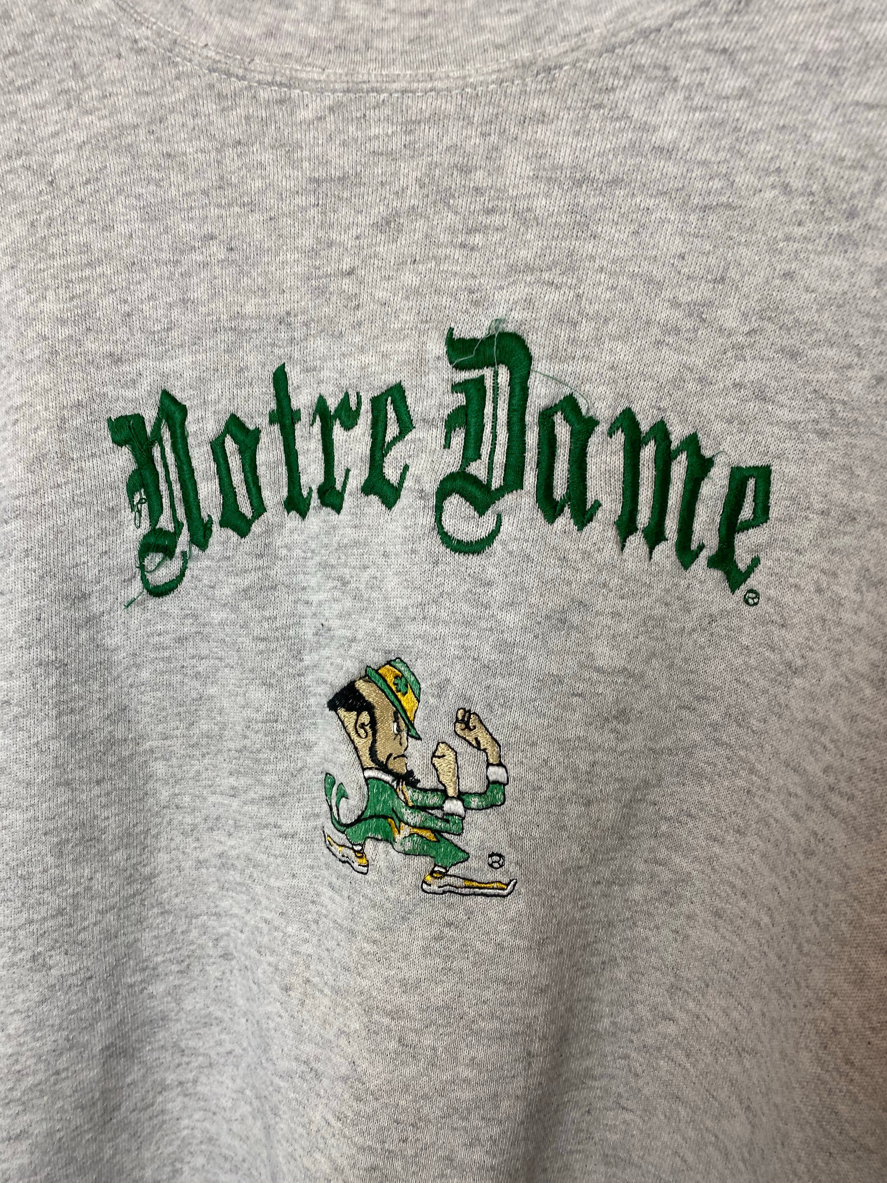Vintage Embroidered Notre Dame Crewneck - XS/S