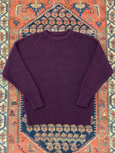 Load image into Gallery viewer, Vintage Purple Knit Sweater - M