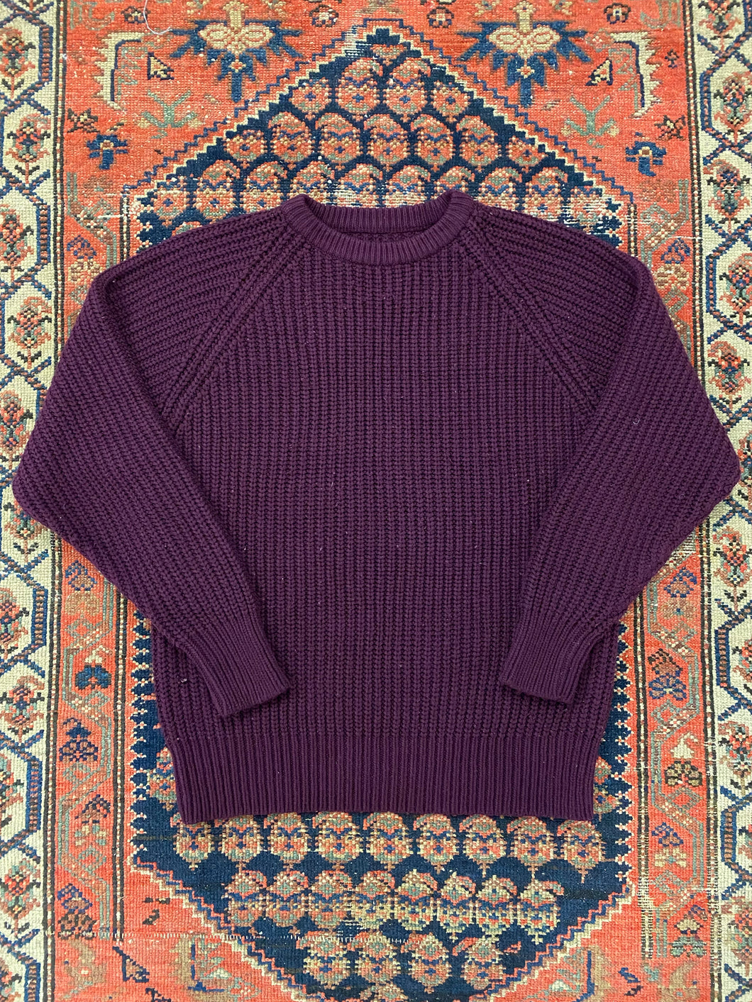 Vintage Purple Knit Sweater - M