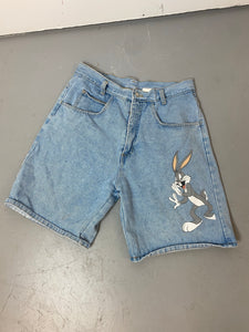 Vintage Bugs Bunny High Waisted Denim Shorts - 31in