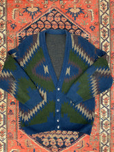 Load image into Gallery viewer, 90s Patterned Knit Cardigan - XL