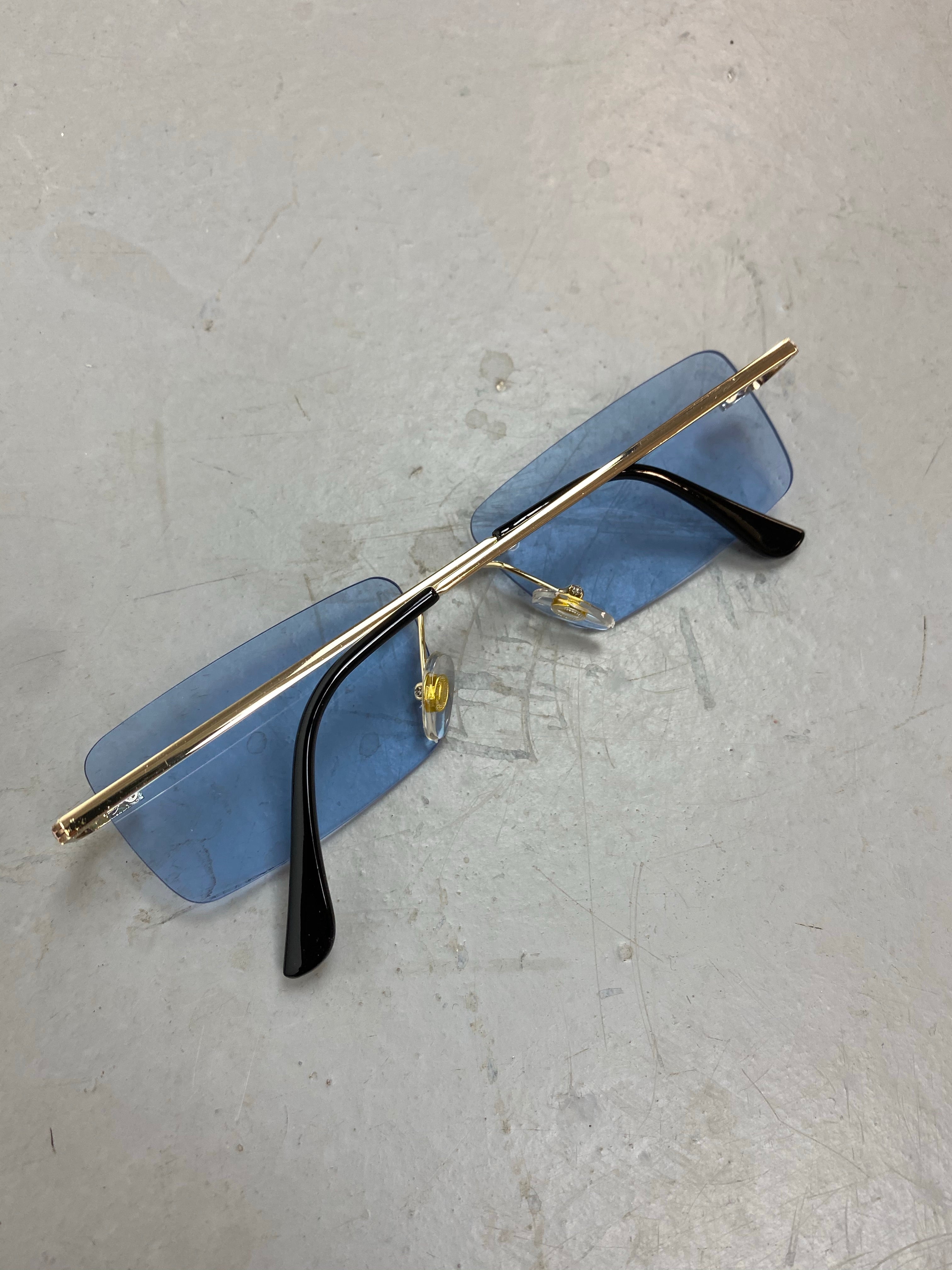 Blue / Gold mental framed sunglasses