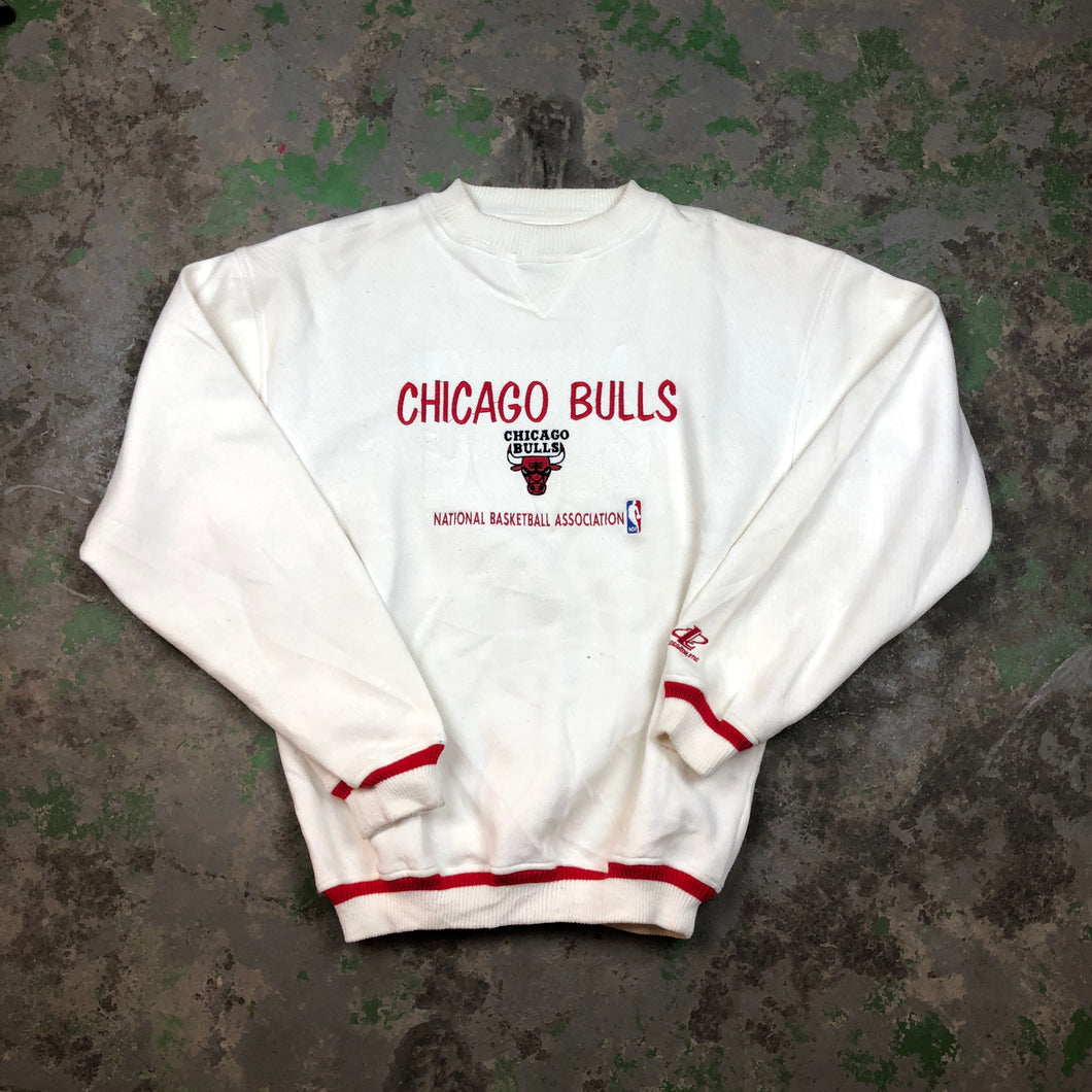 90s embroidered Bulls Crewneck