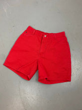Load image into Gallery viewer, Vintage red high waisted Gitano denim shorts