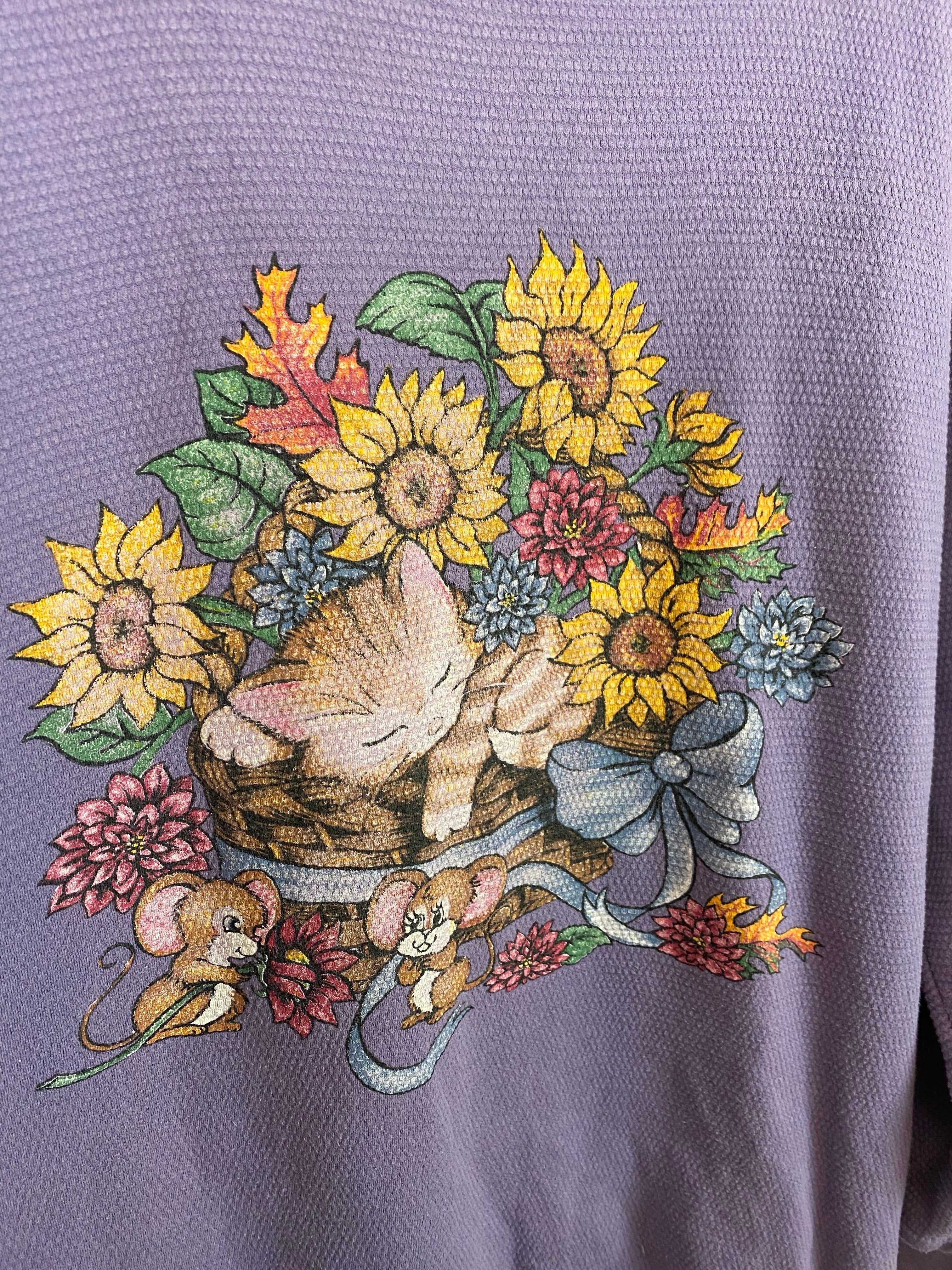 90d purple textured crewneck