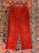 Load image into Gallery viewer, Vintage Burgundy High Waisted Corduroy Trousers - 28in