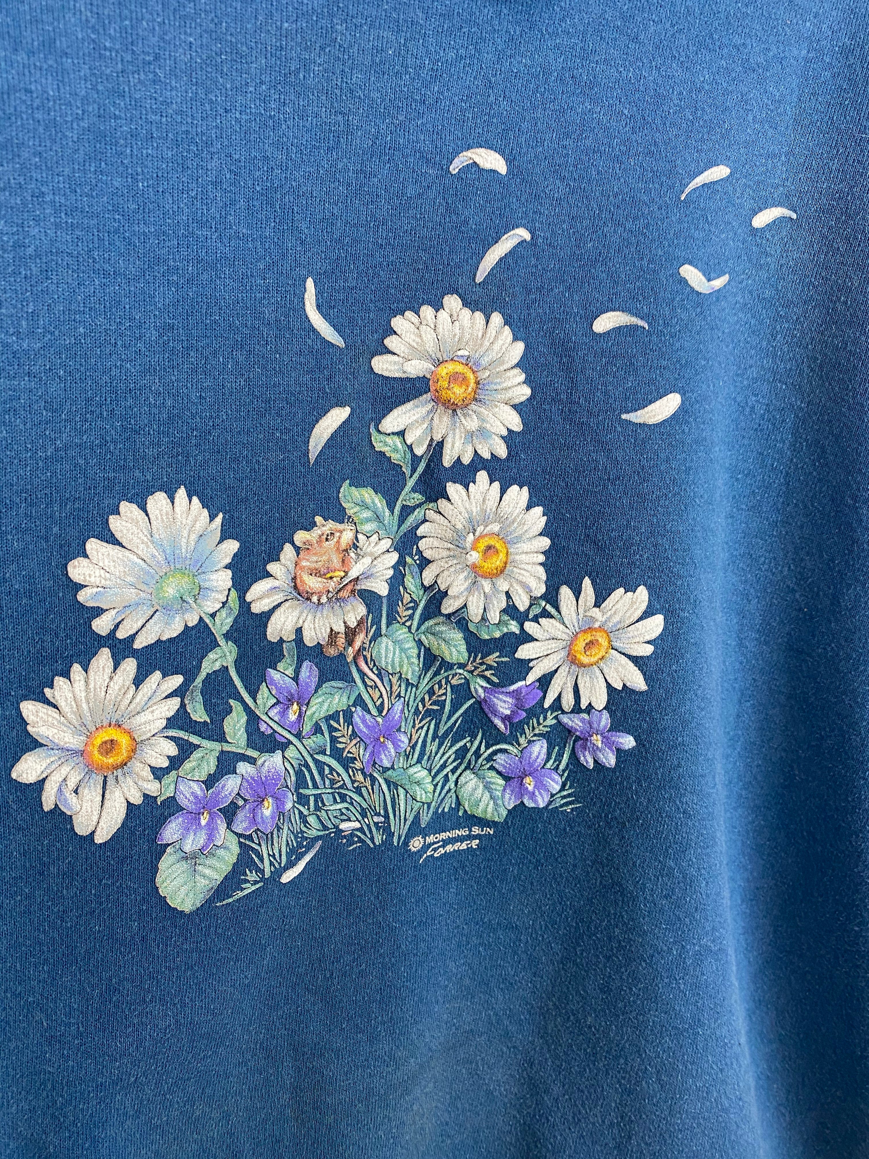 90s collared daisies crewneck