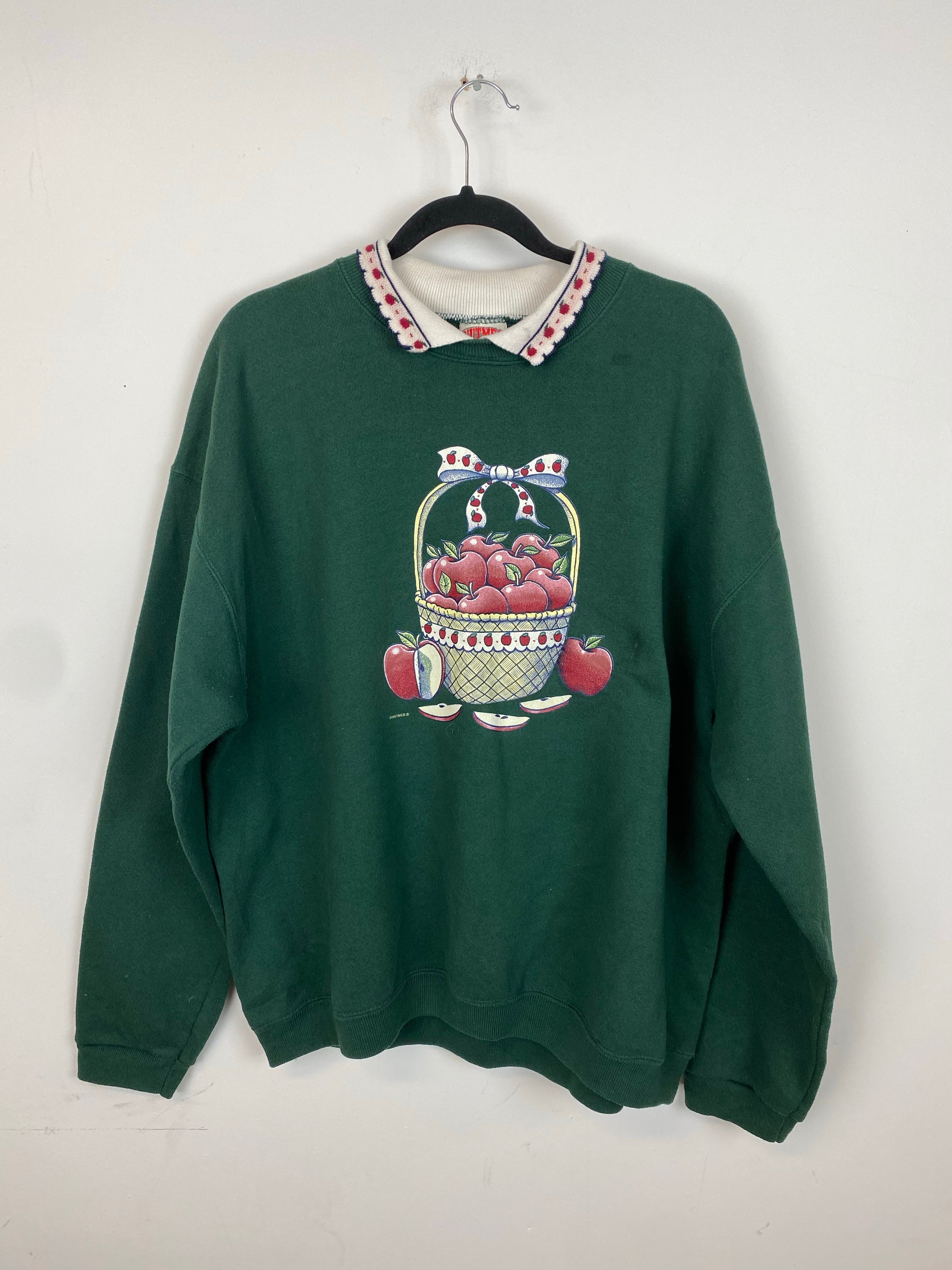 Vintage apple collared crewneck - M/L