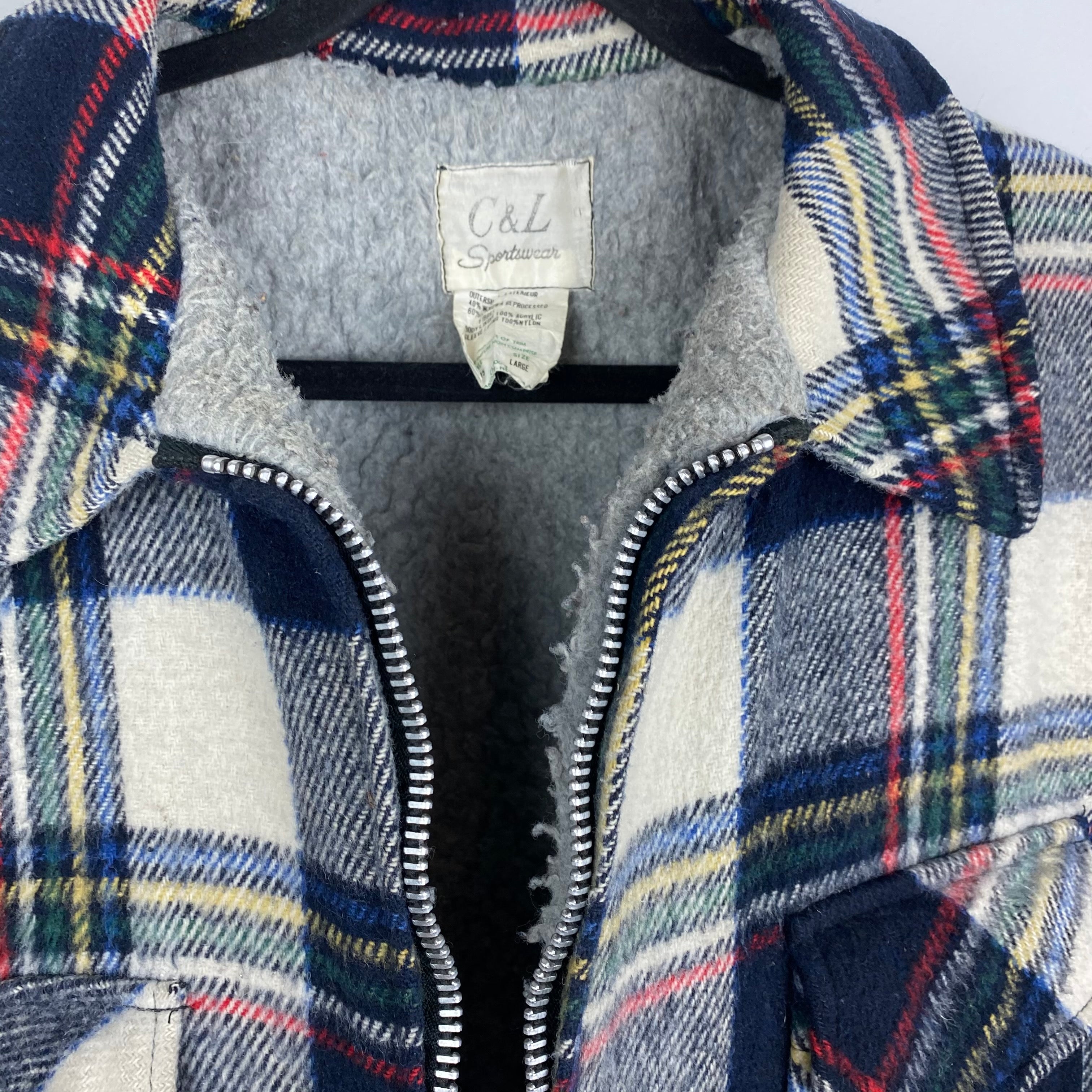 Heavy full zip flannel jacket