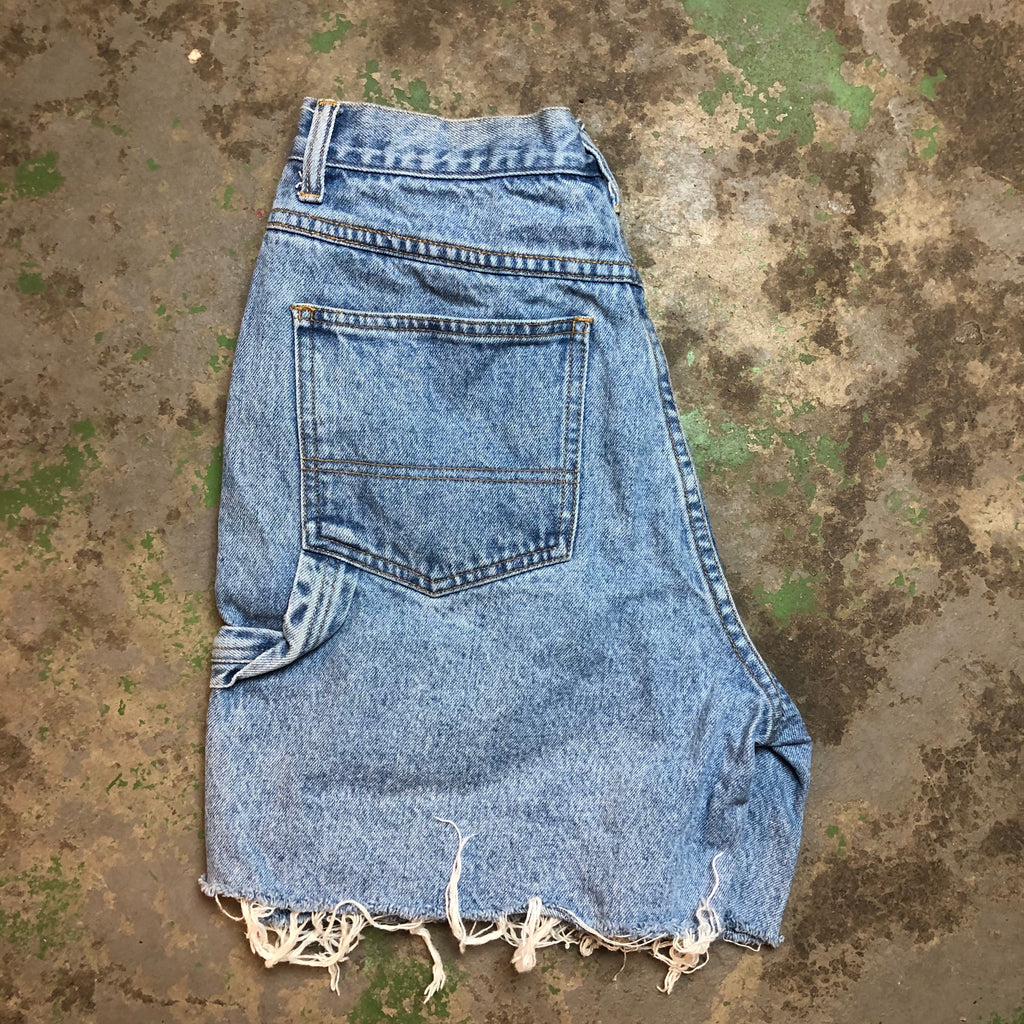 Denim carpenter shorts