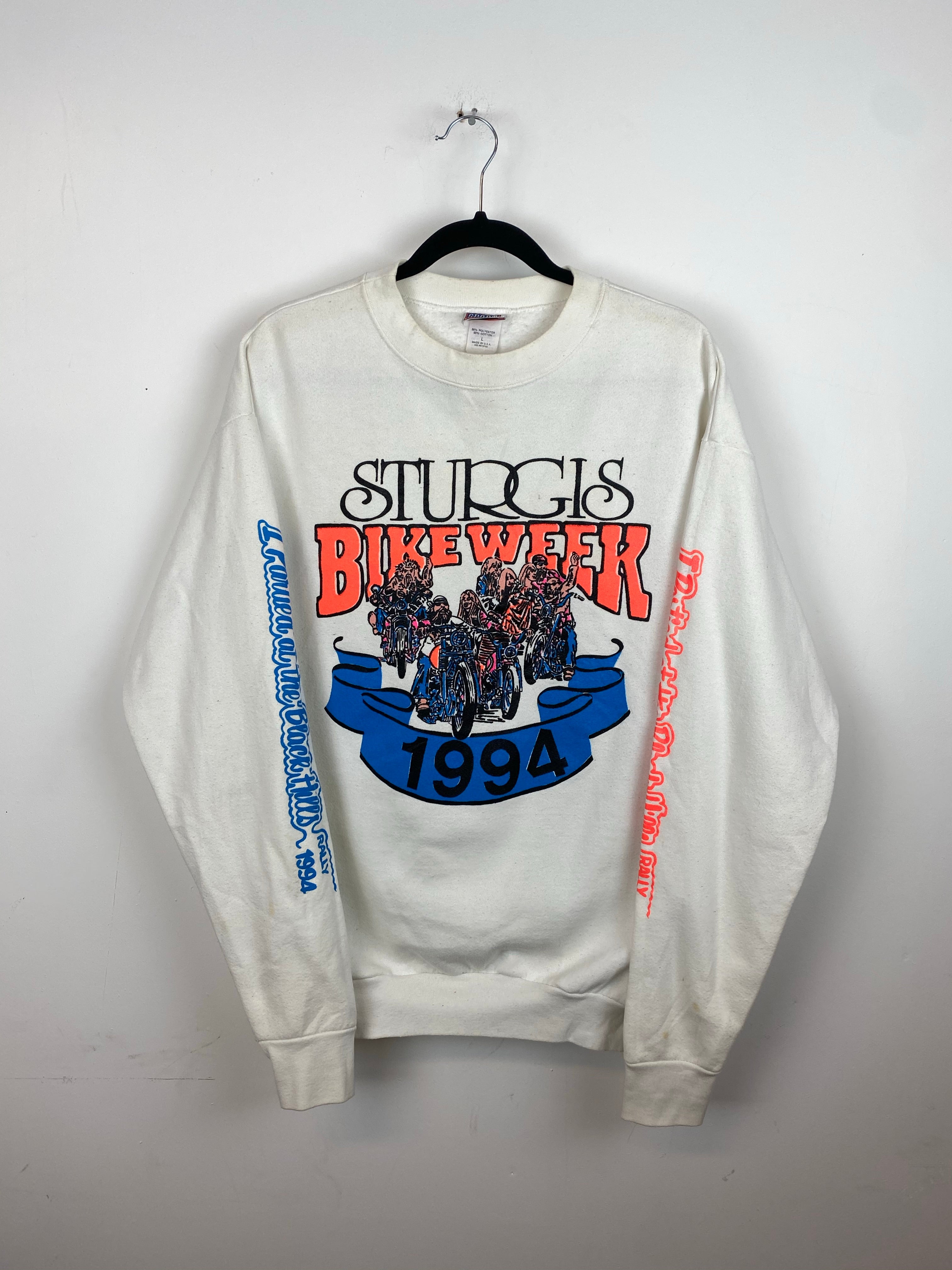 1994 Front and back Sturgis Bike Week crewneck - L