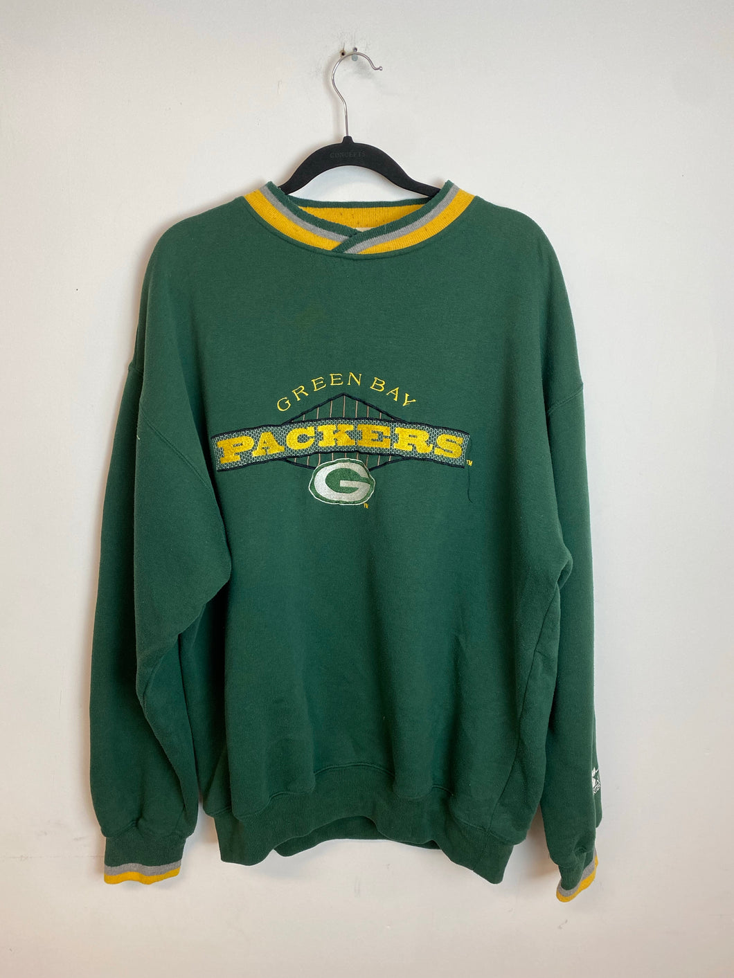 Vintage Embroidered Green Bay Packers Crewneck - XL