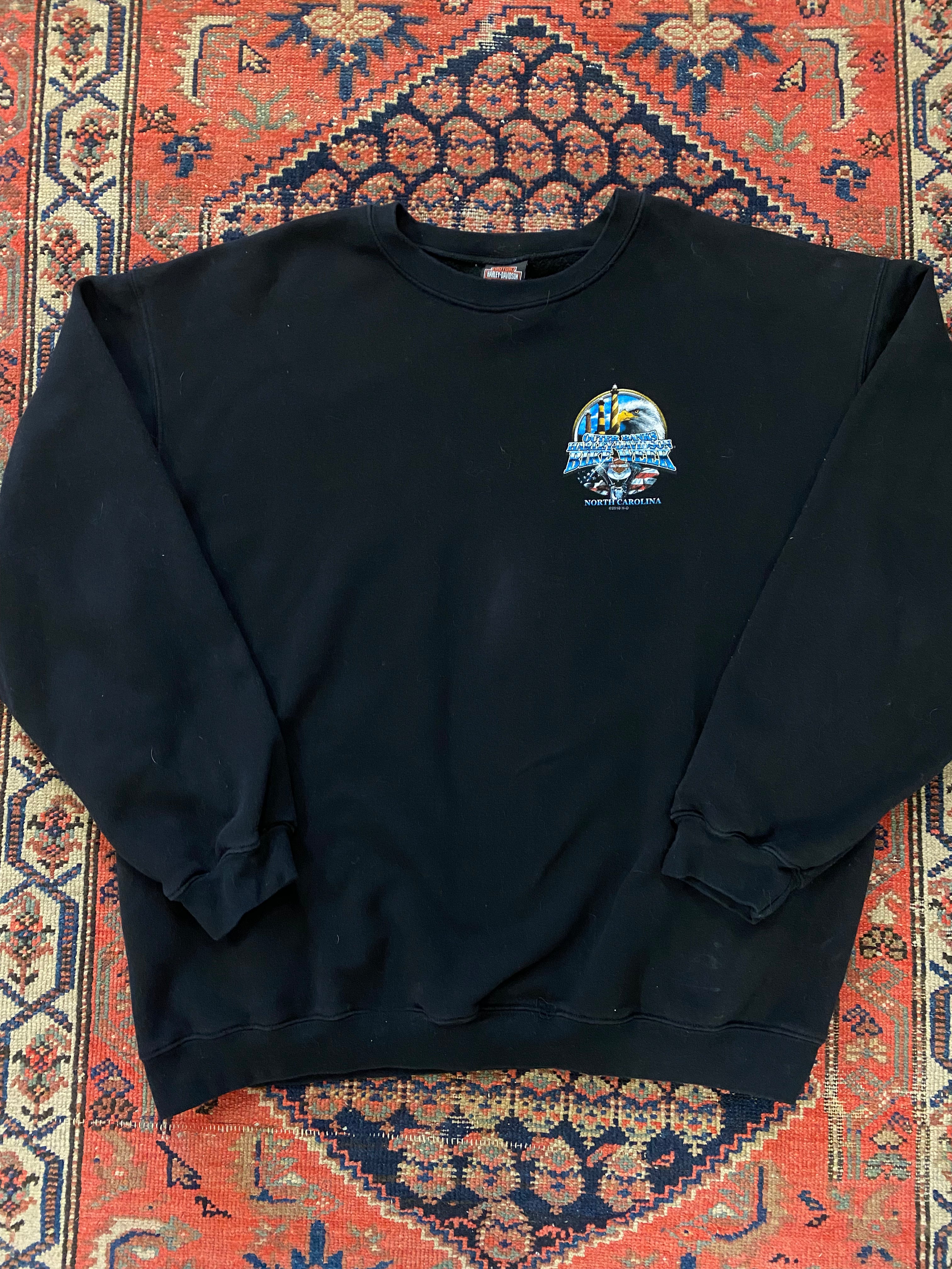 2010 Harley Davidson Front And Back Crewneck - XXL