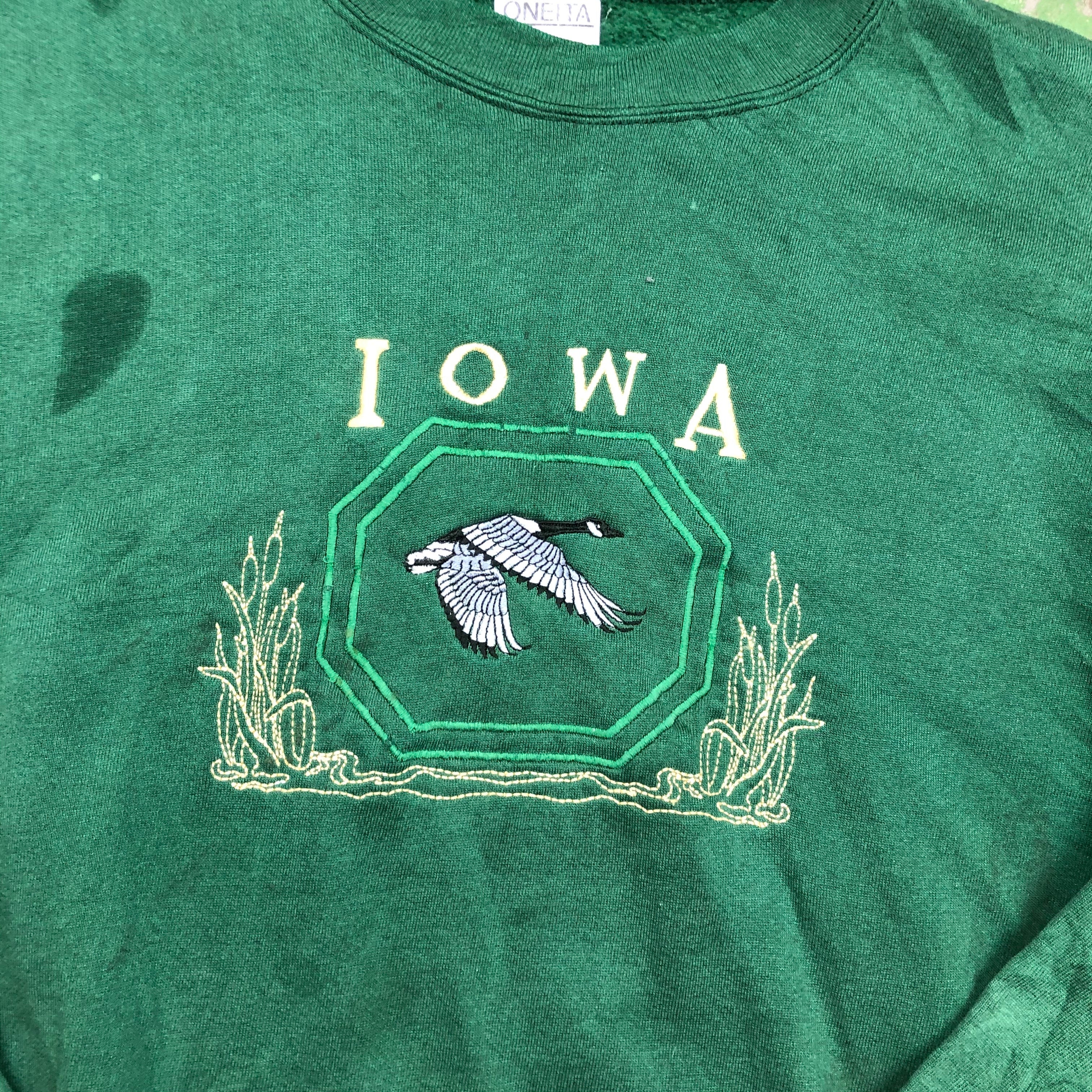 Embroidered Iowa Crewneck