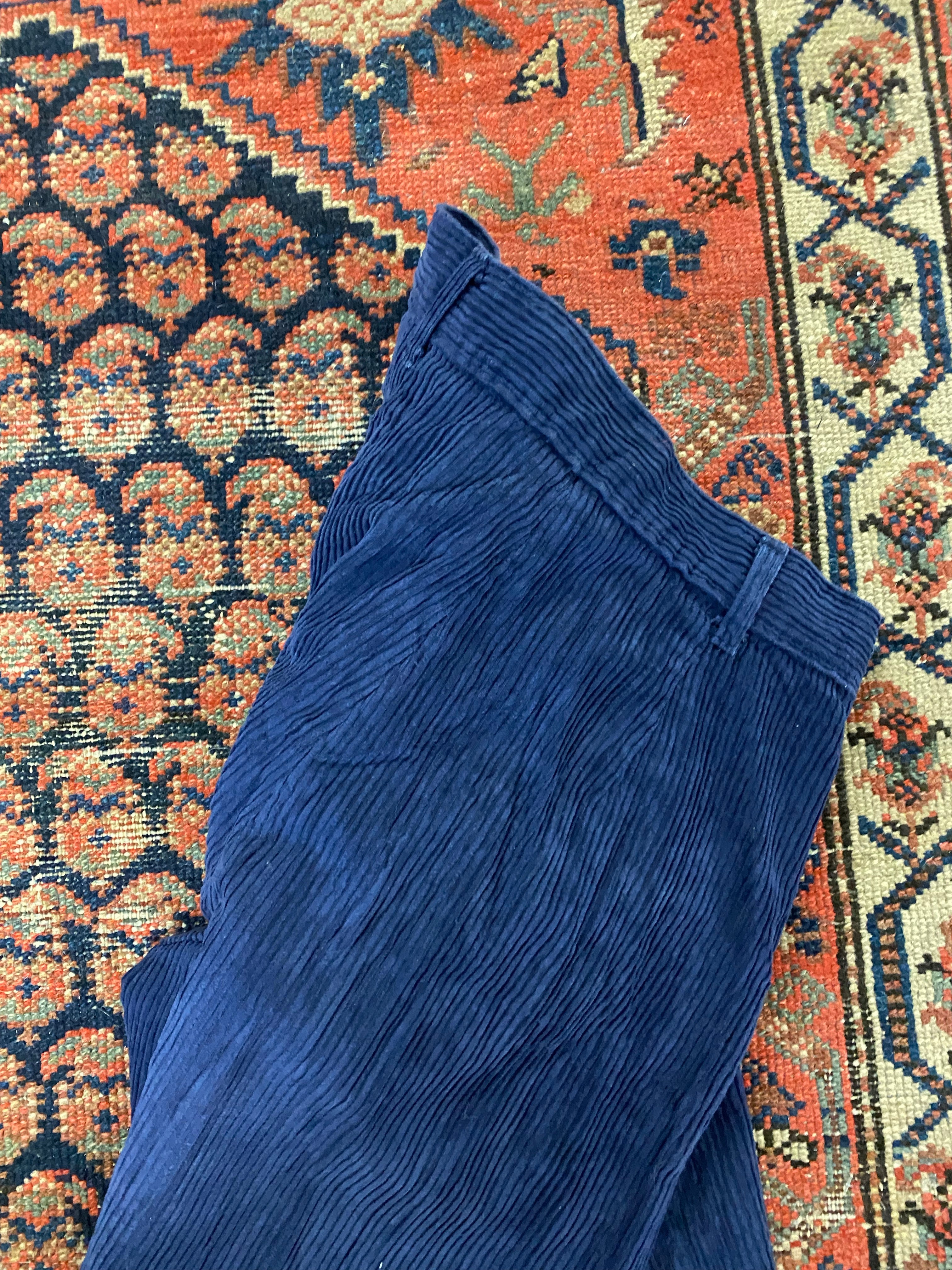 Vintage Pleated High Waisted Corduroy Pants - 26inches