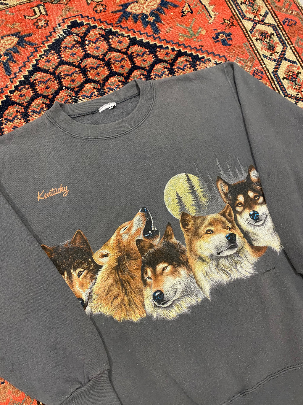 90s Front and Back Wolf Jacket - M