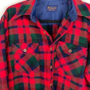 80s Plaid Flannel Shirt - M