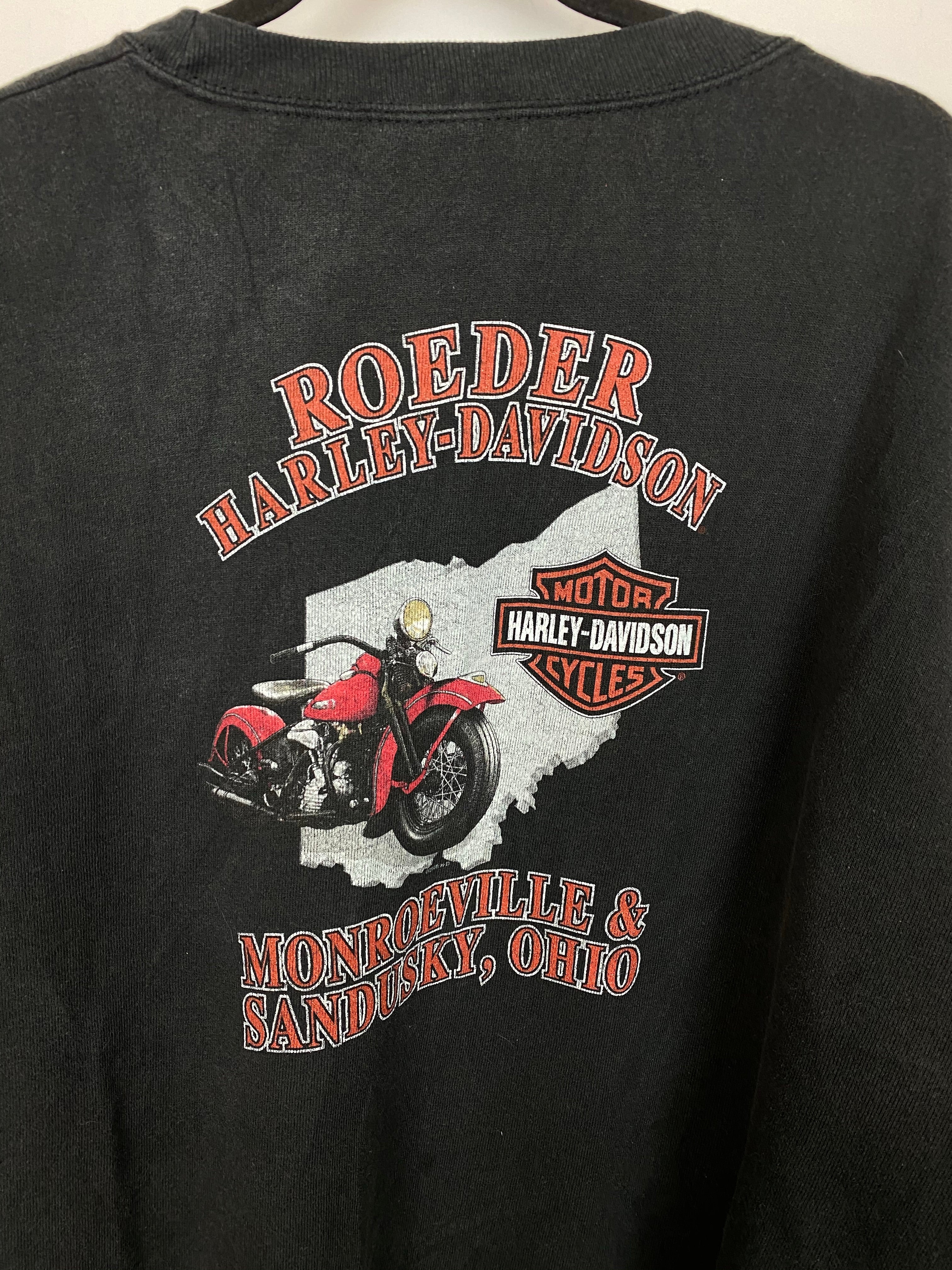 90s Front And Back Harley Davidson Crewneck - XL
