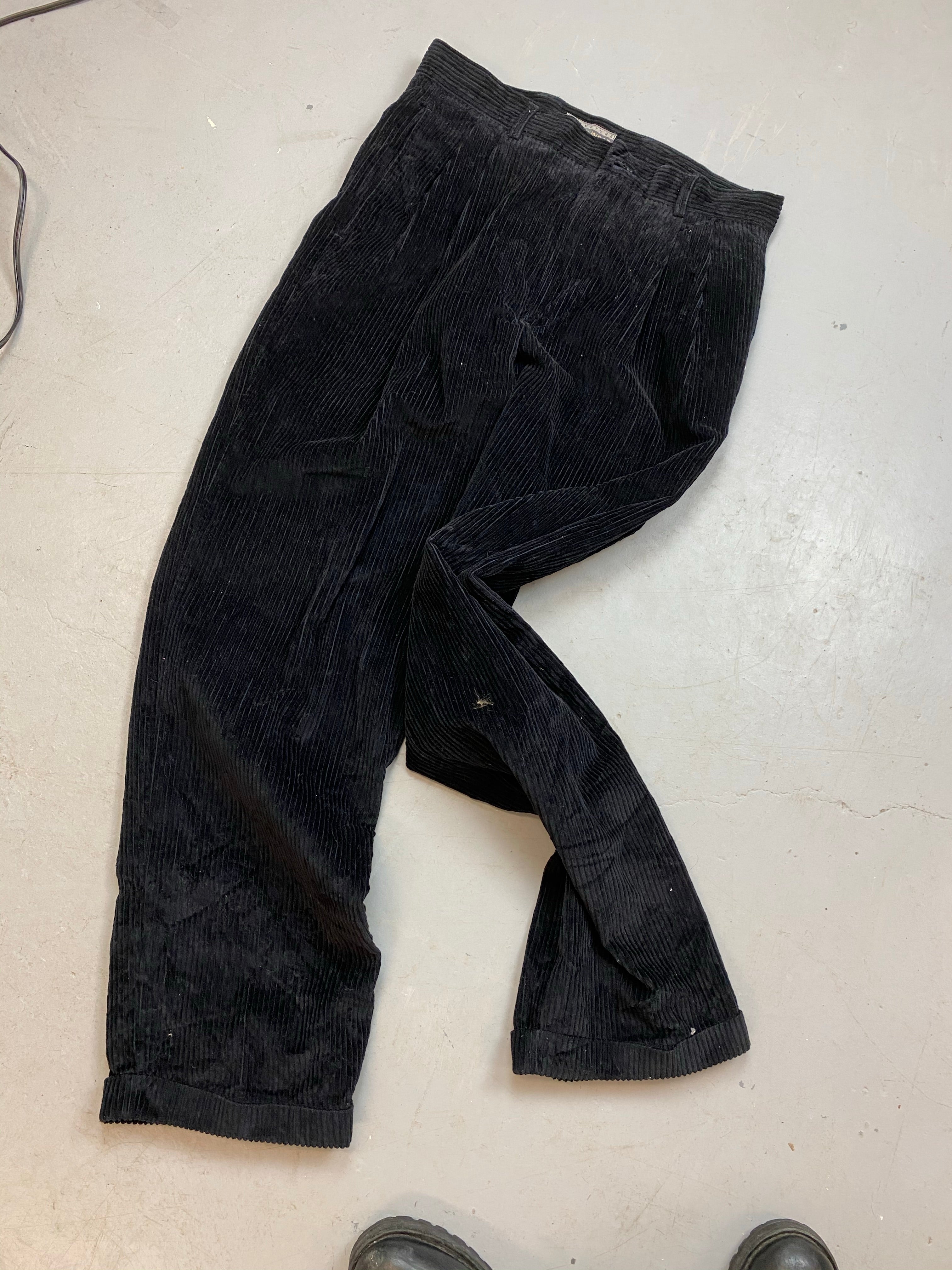 Vintage pleated corduroy pants