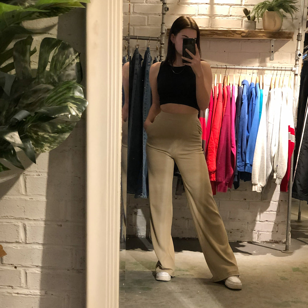 Tanned Pleated Pants