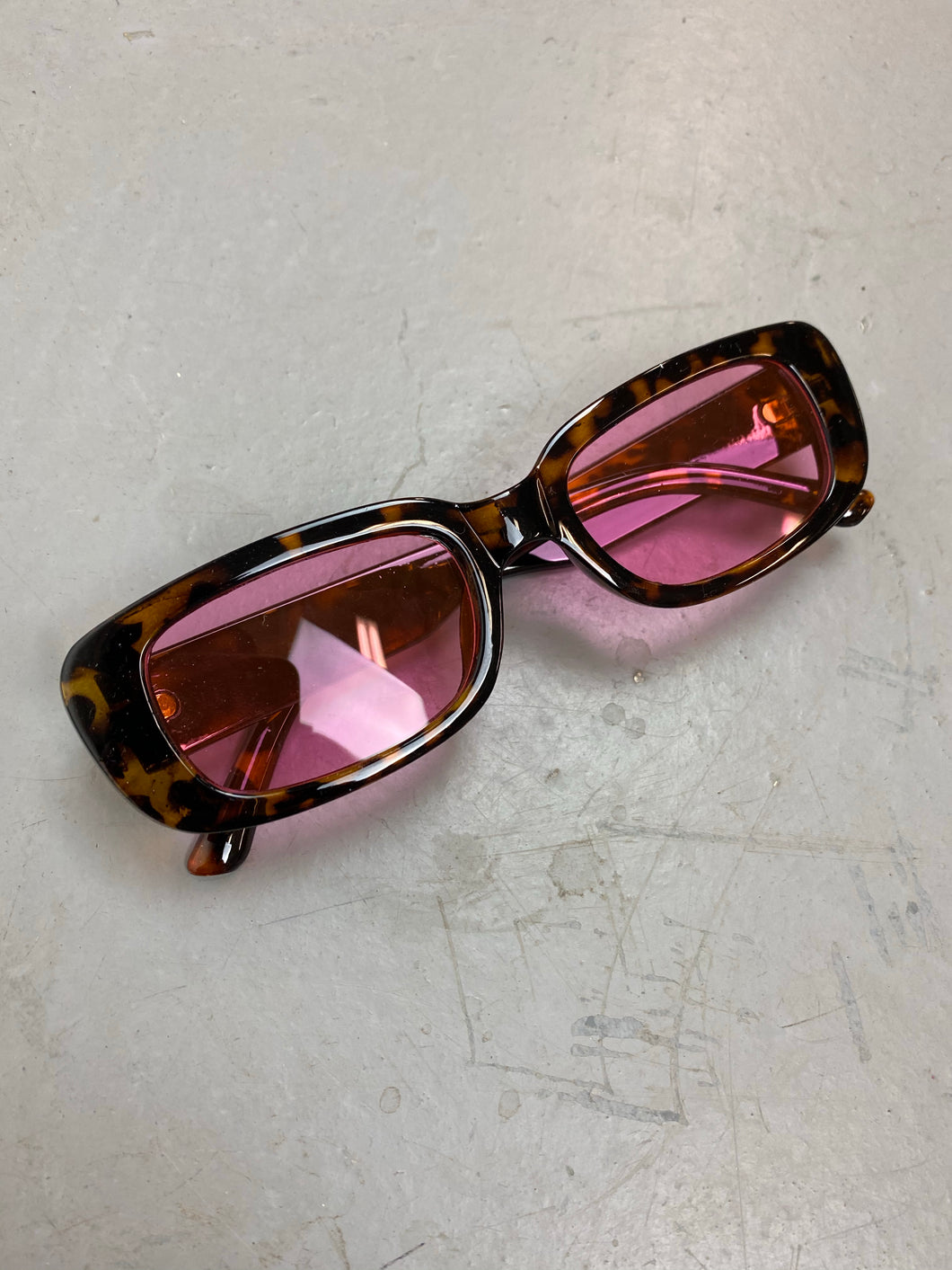Pink tinted funky sunglasses