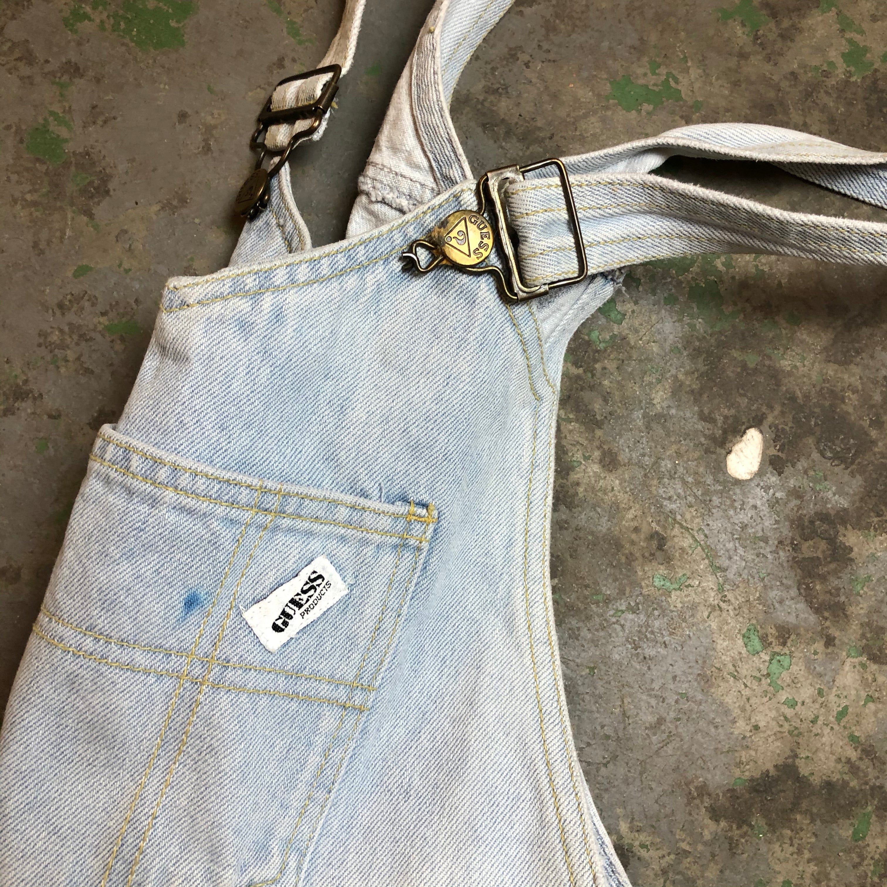 90s pleated guess overalls