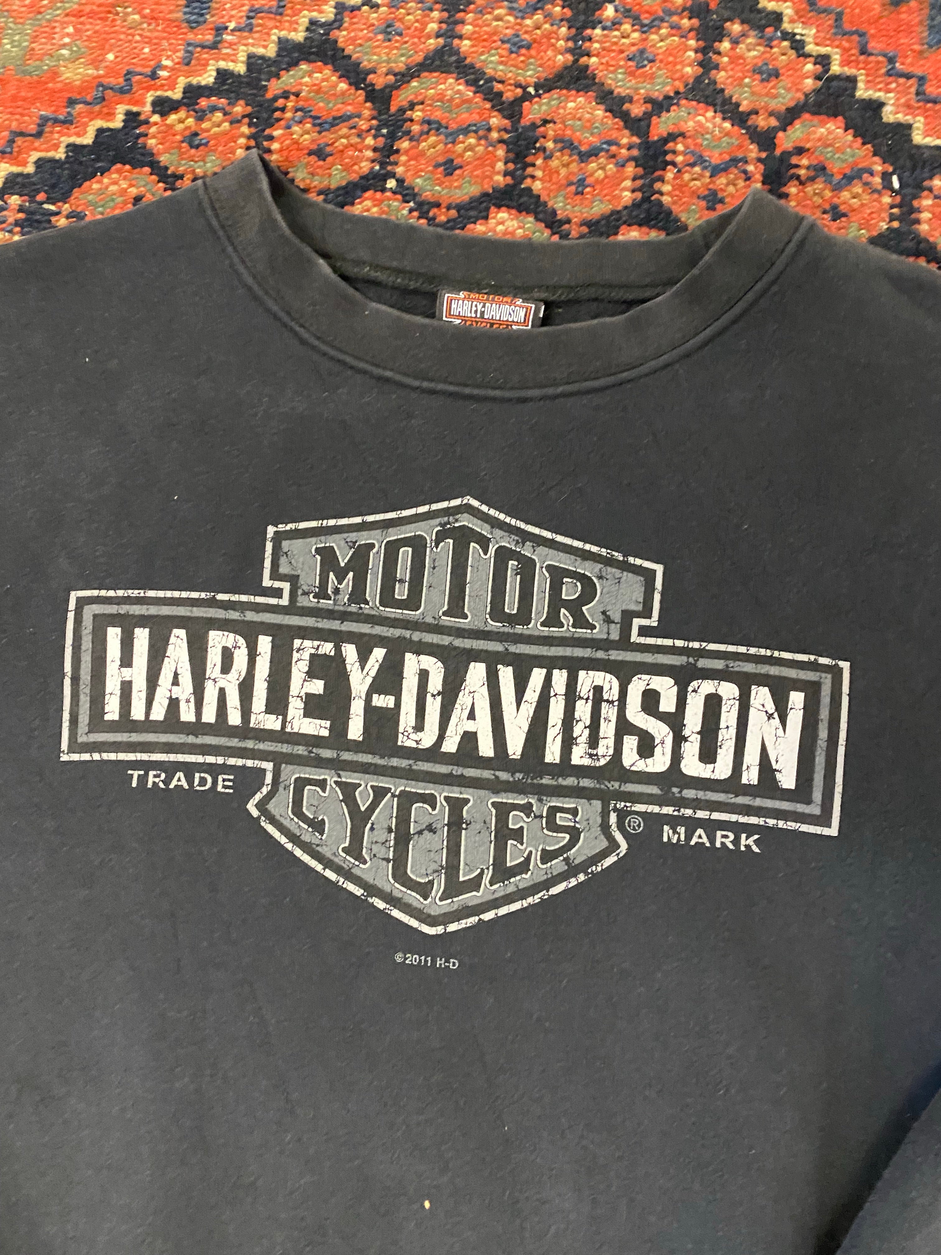 2011 Front And Back Harley Davidson Crewneck - L