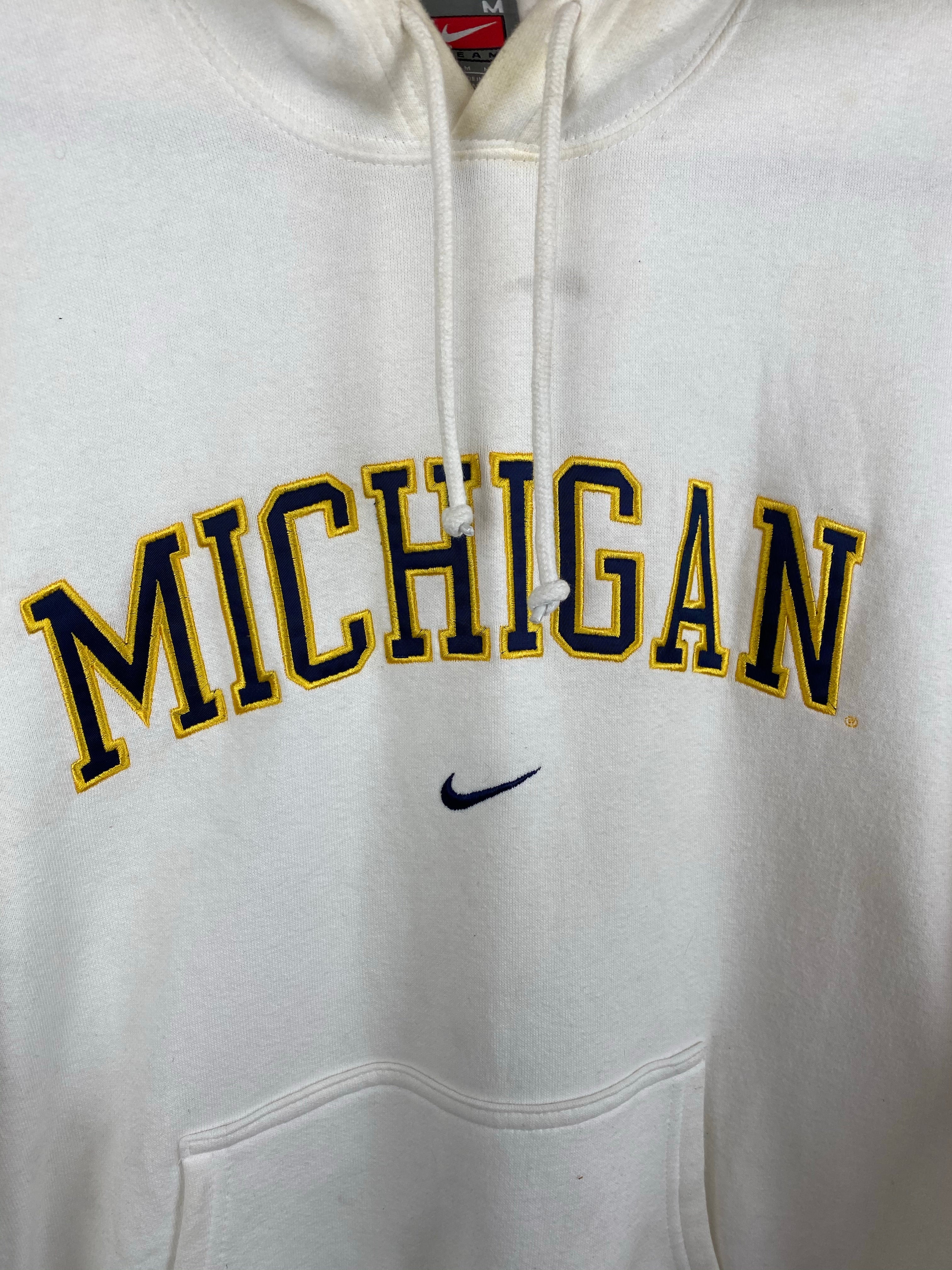 Vintage Michigan Nike white hoodie