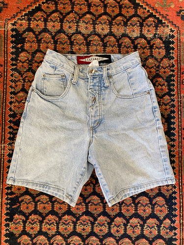 Vintage High Waisted Denim Shorts - 24in