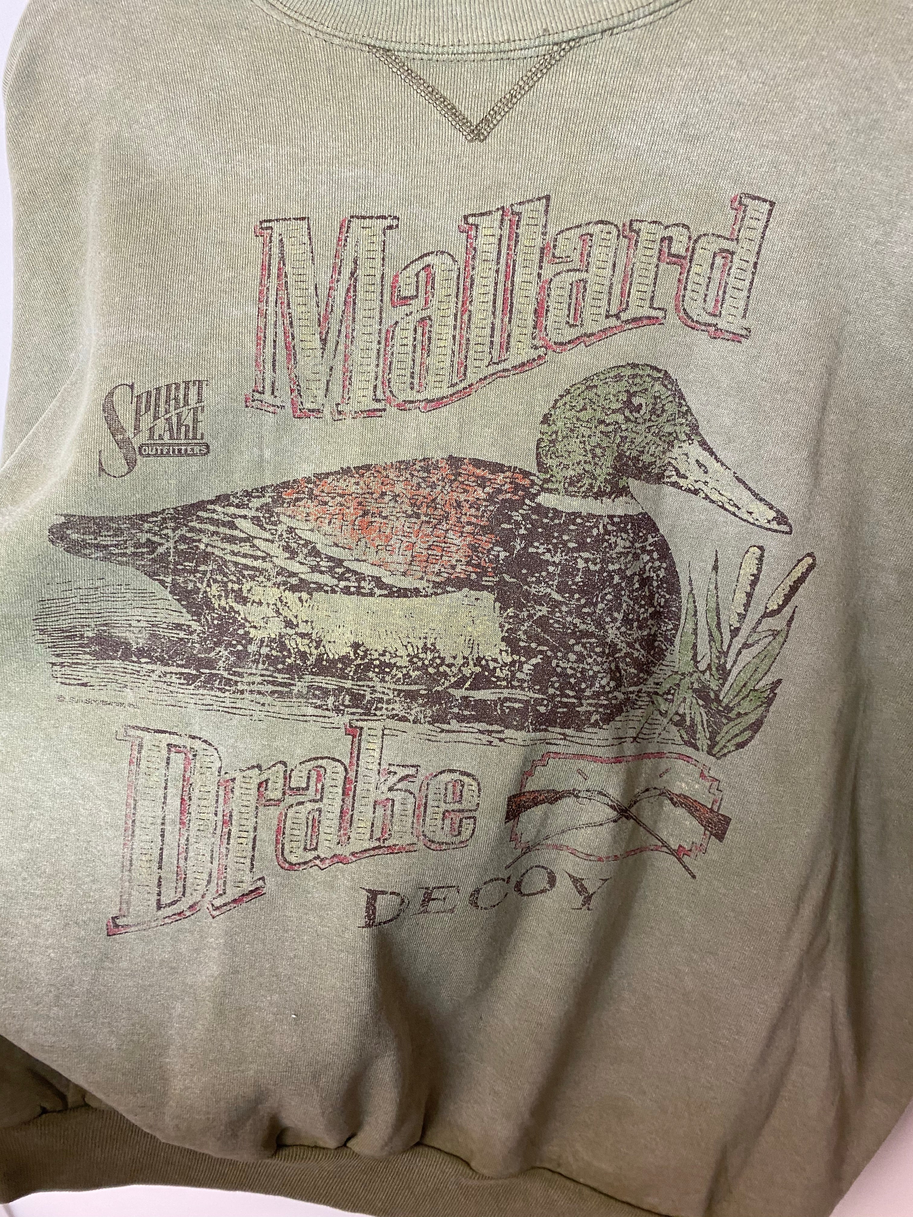 90s Stone Wash Duck Decoy Crewneck - L