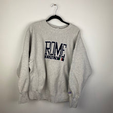 Load image into Gallery viewer, Heavy weight embroidered Rome crewneck