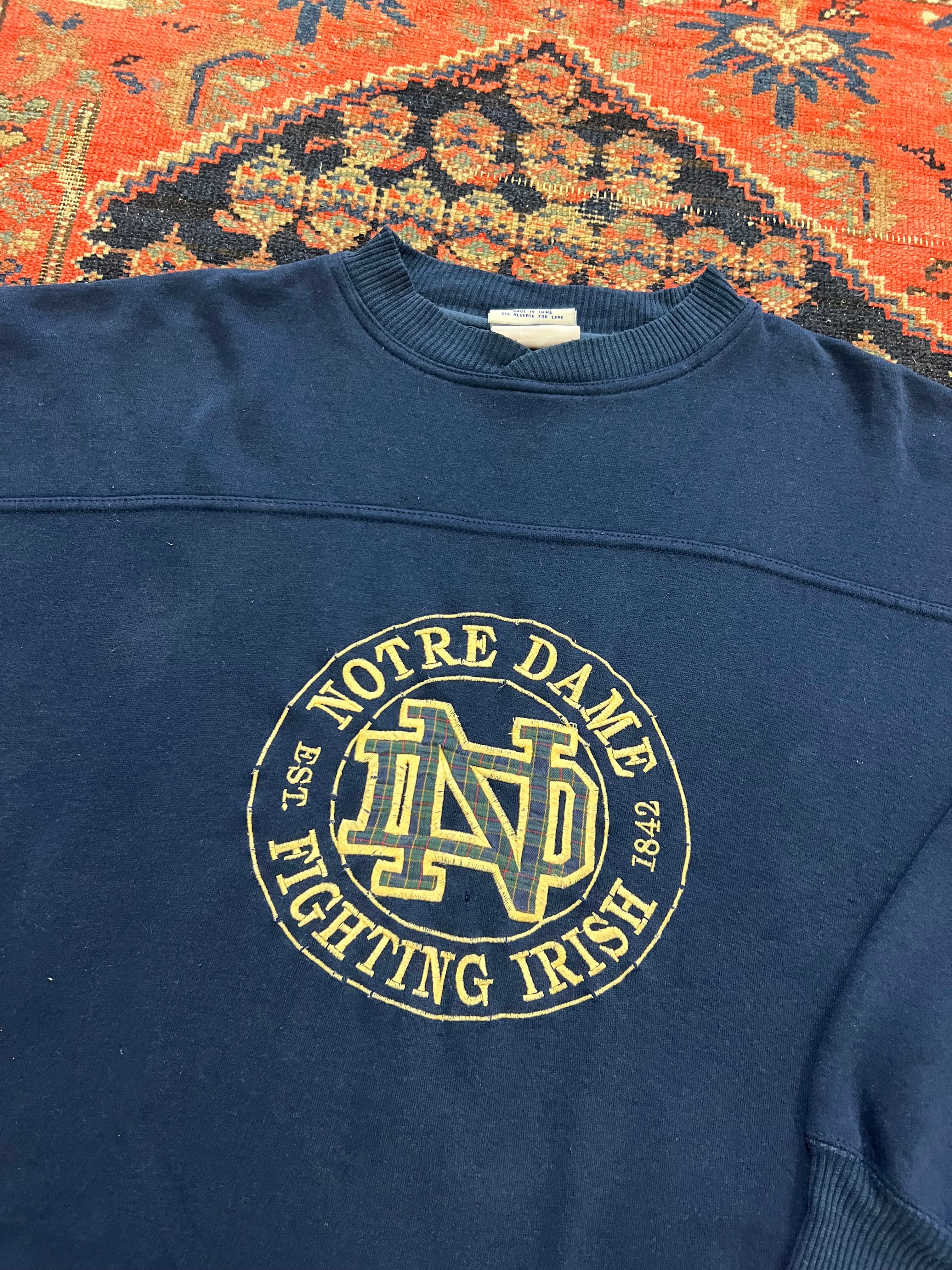 VINTAGE NOTRE DAME CREWNECK - LARGE