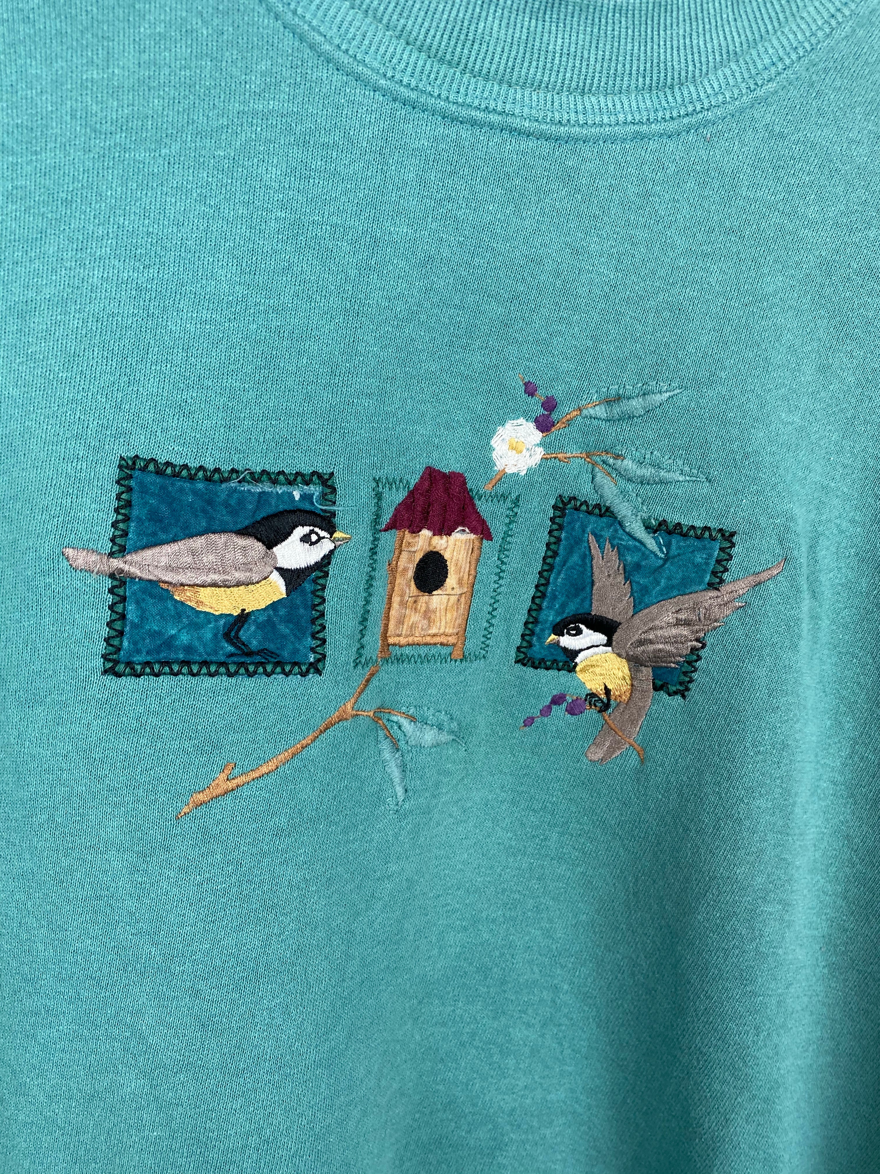 90s embroidered Bird crewneck