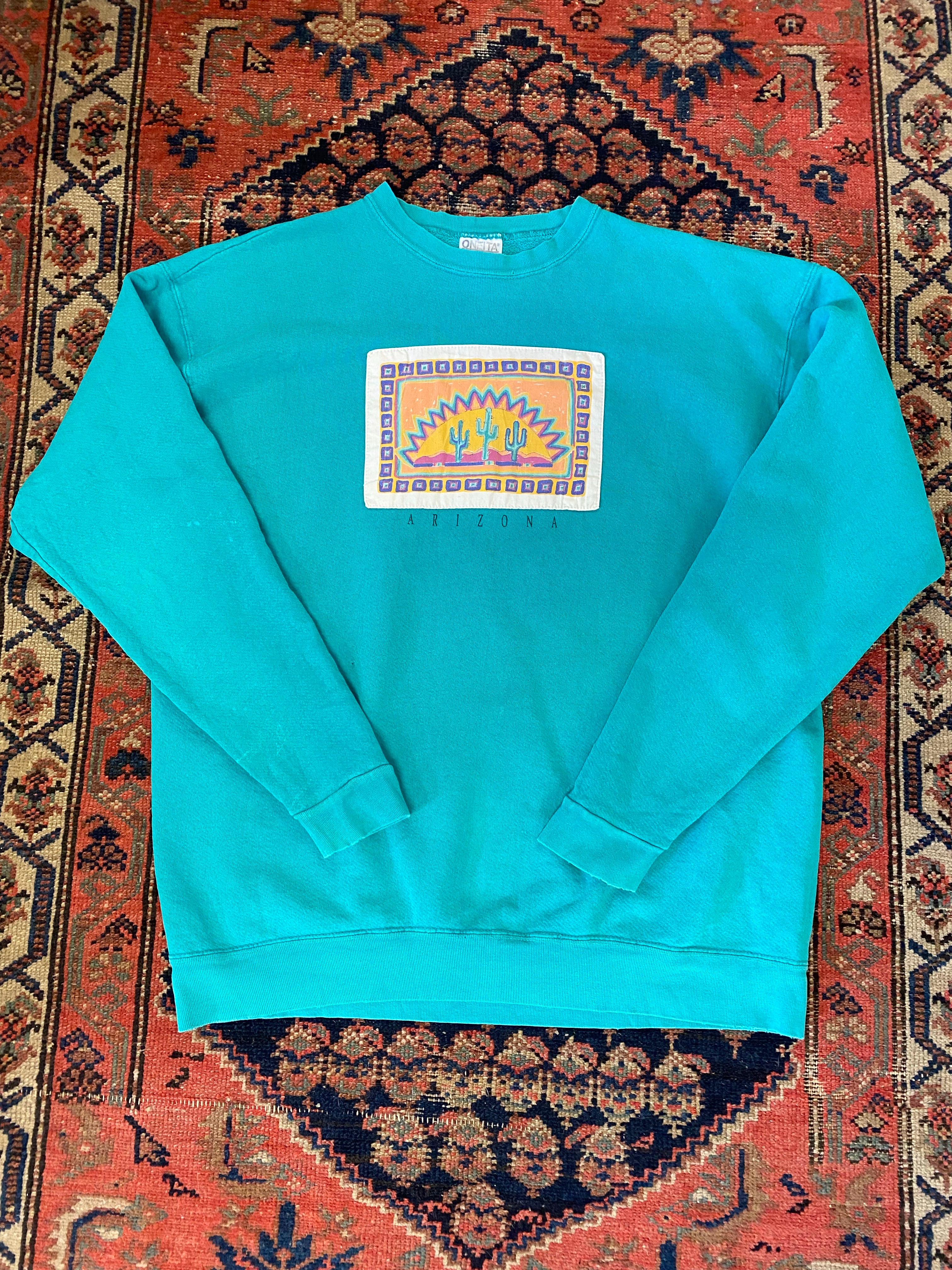 Vintage Arizona Teal Crewneck - L/XL