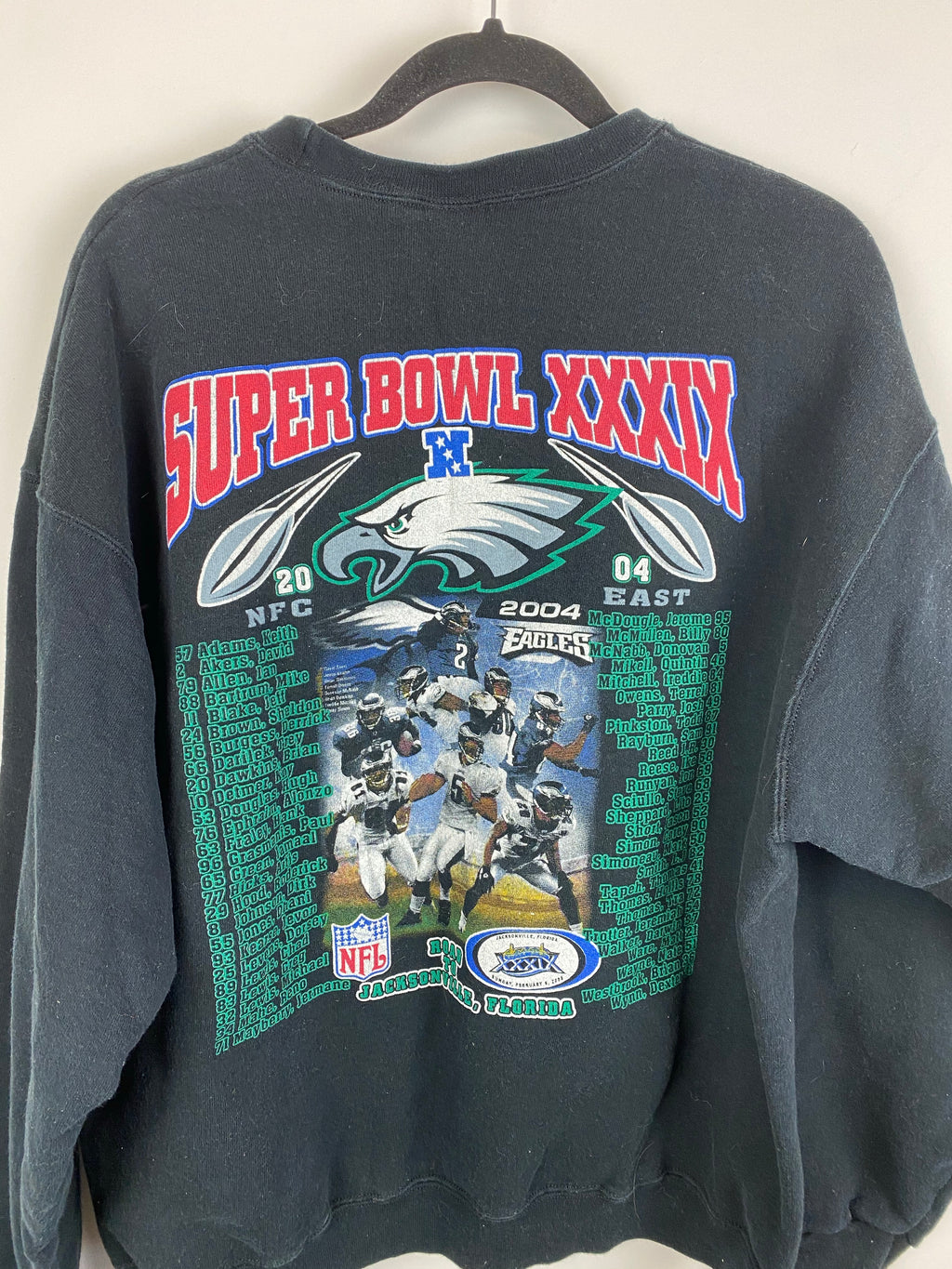 Front and back eagles crewneck