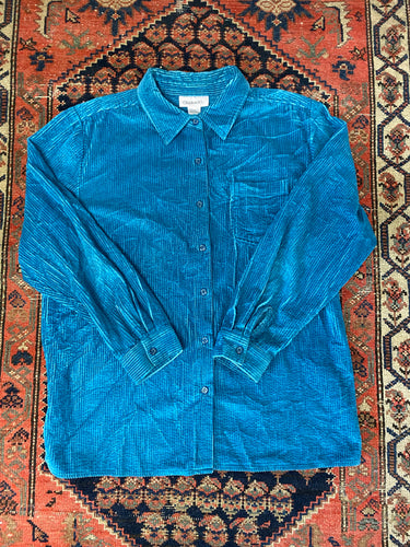 Vintage Thick Cord Button Up Shirt - L