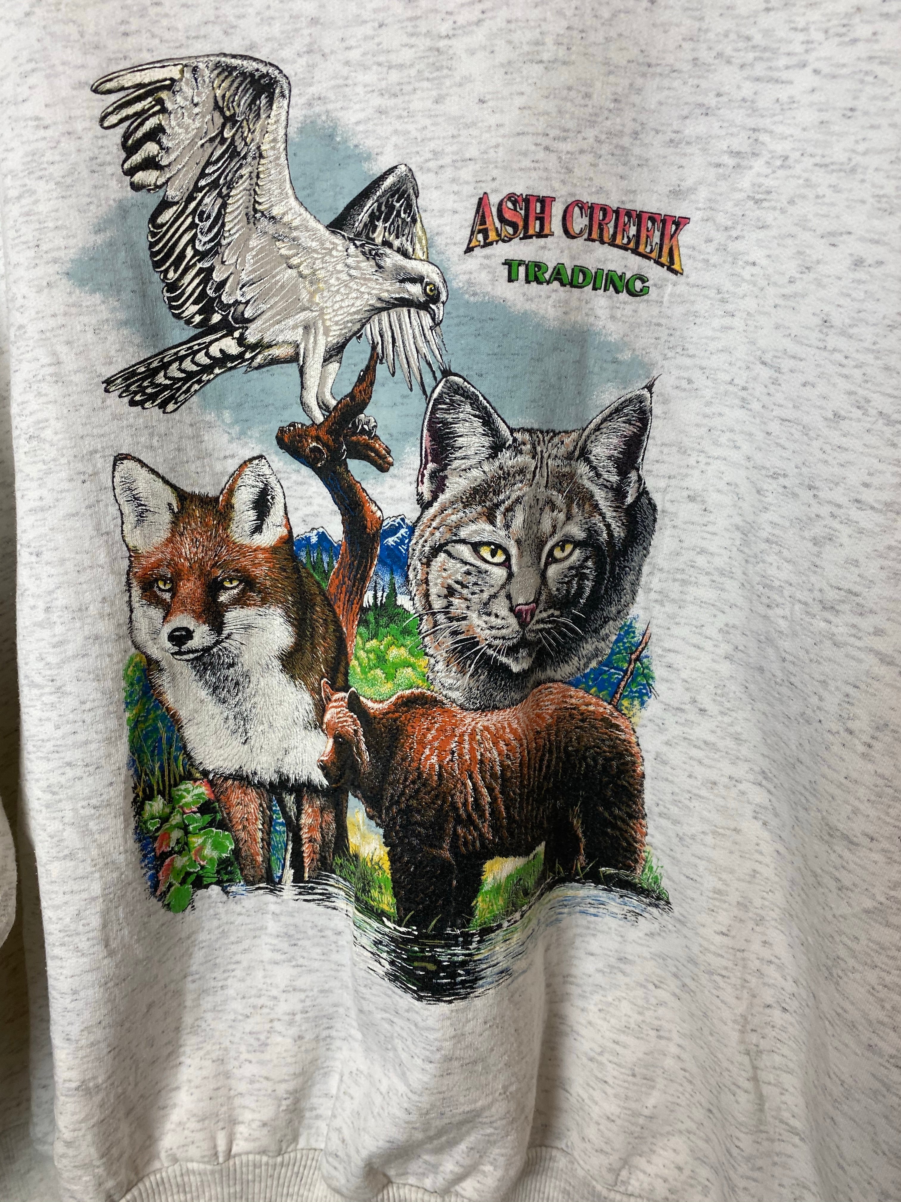 90s Ash Creek Animal Crewneck - M