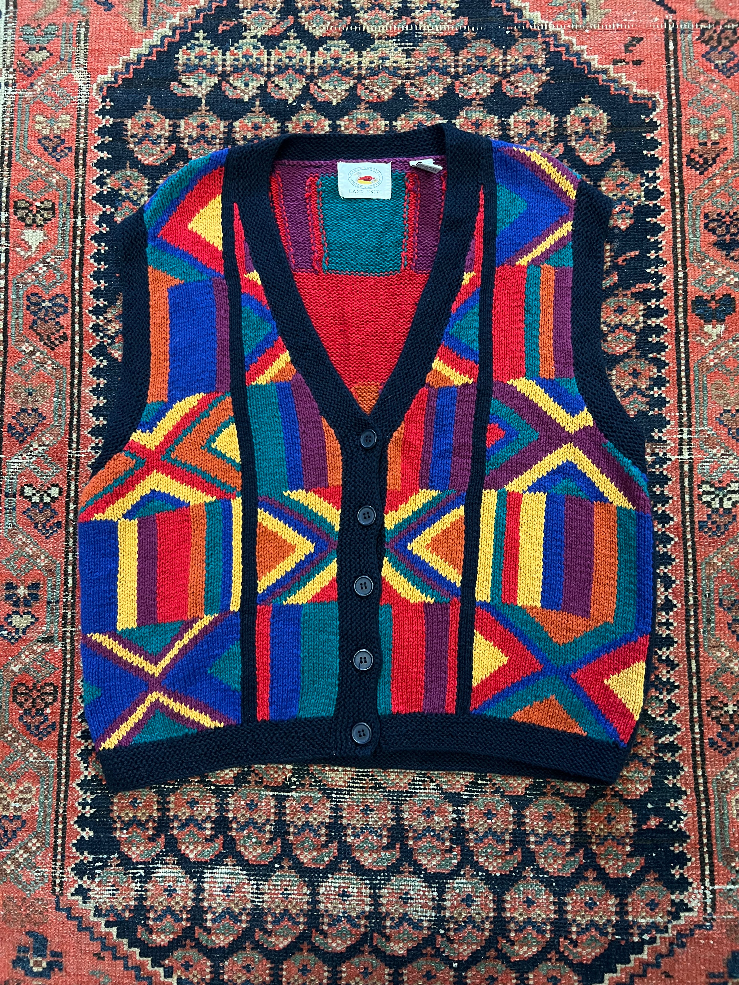 VINTAGE KNITTED VEST - MEDIUM