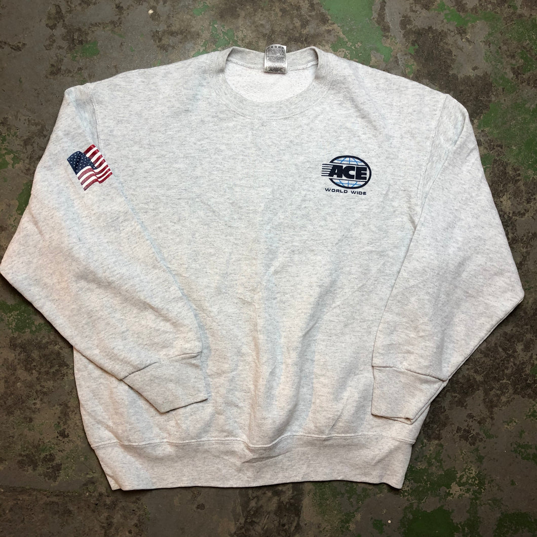 World wide front and back ace Crewneck