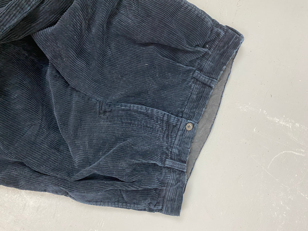 Deep navy baggy corduroy pants