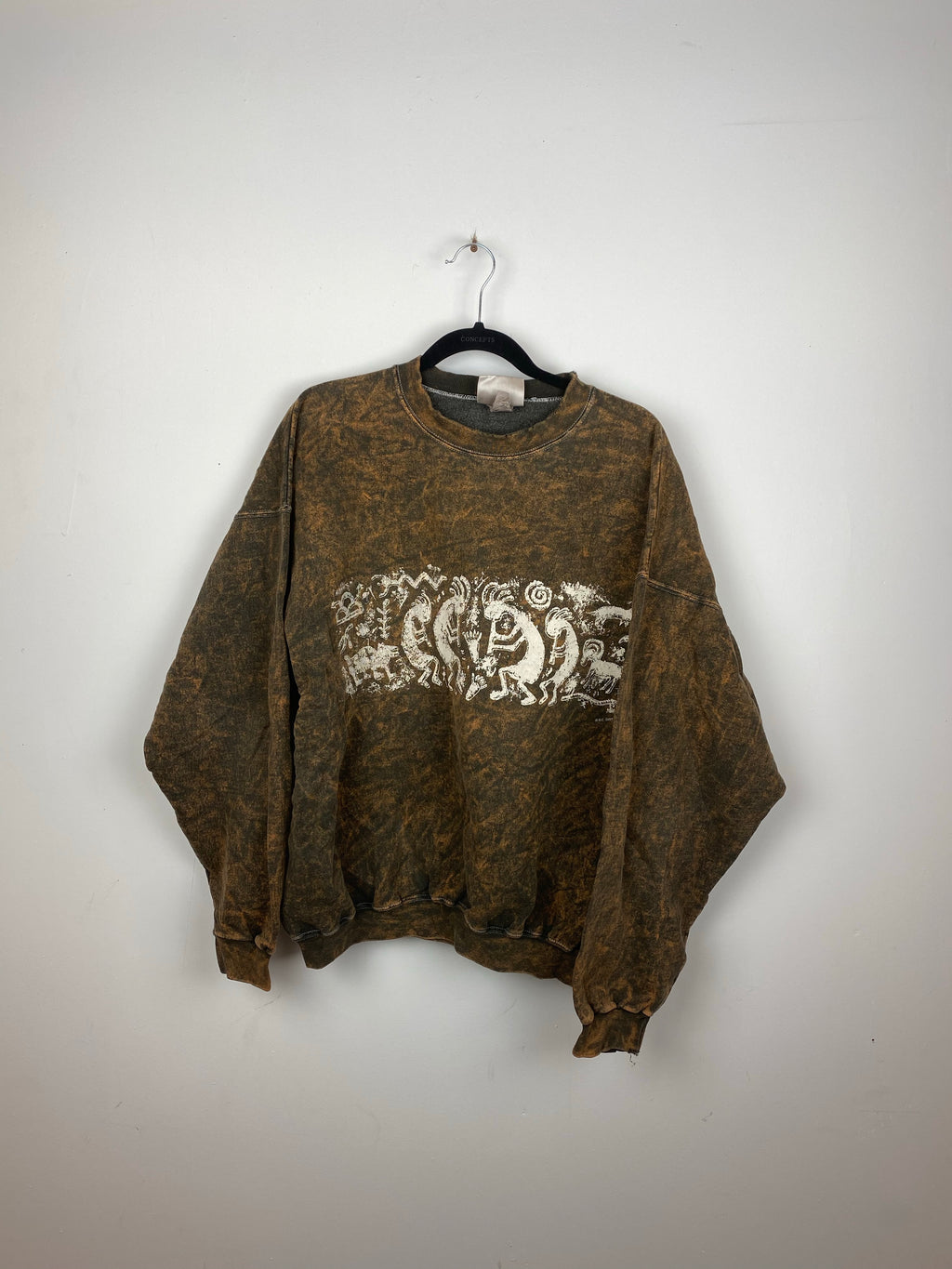 Vintage stone wash front and back crewneck