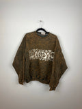 Vintage stone wash front and back crewneck