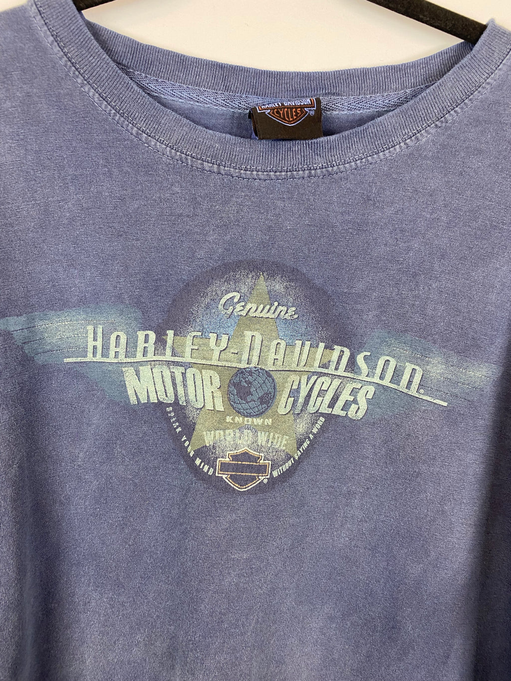 Front and back oversized Harley t shit