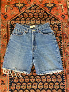Vintage High Waisted Frayed Gap Denim Shorts - 27in