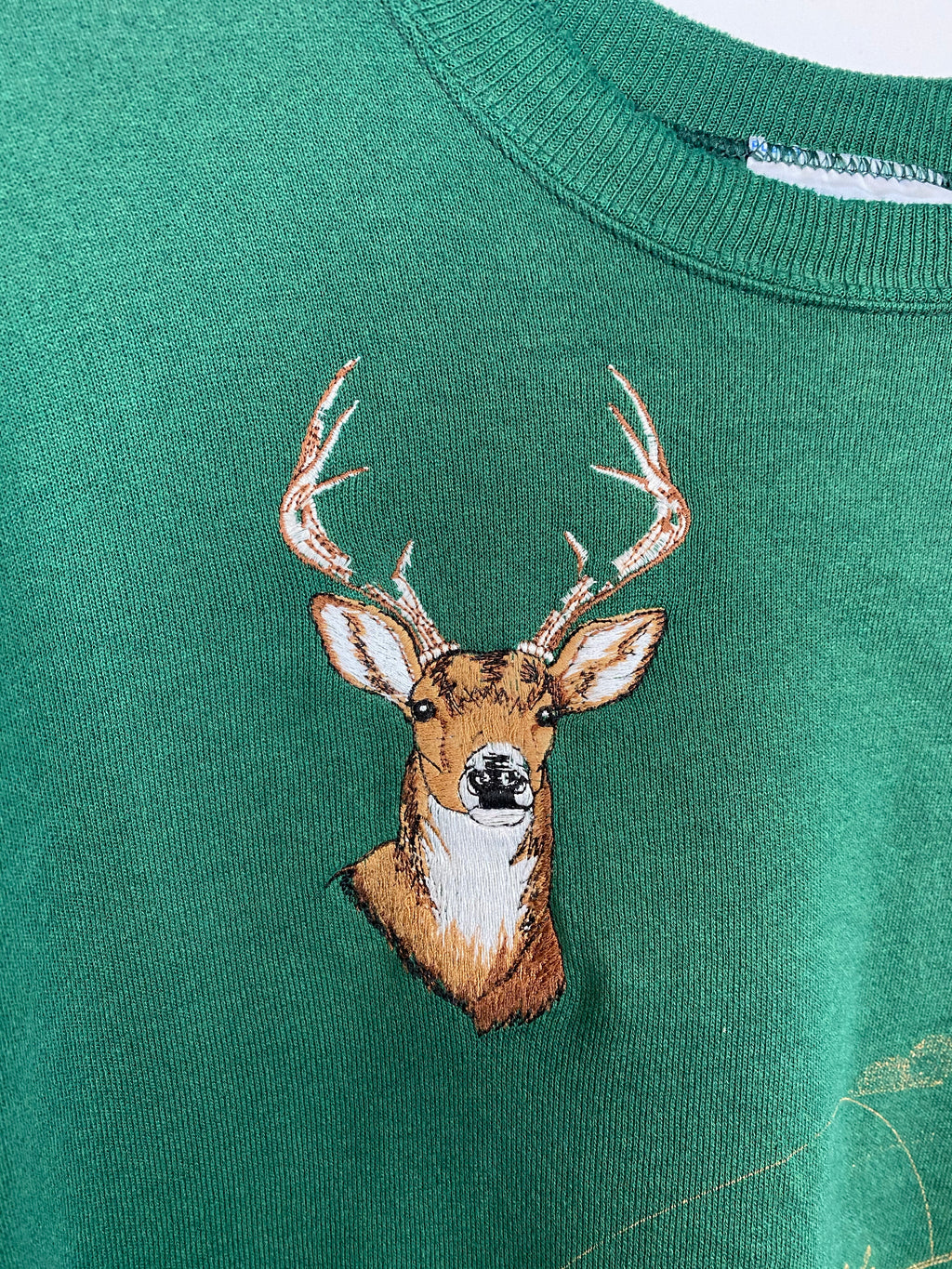 Embroidered Deer Wisconsin crewneck