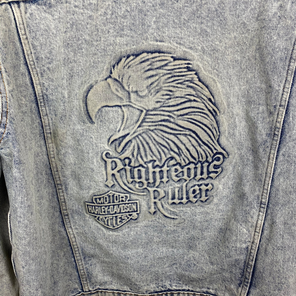 90s Harley denim jacket with back graphic